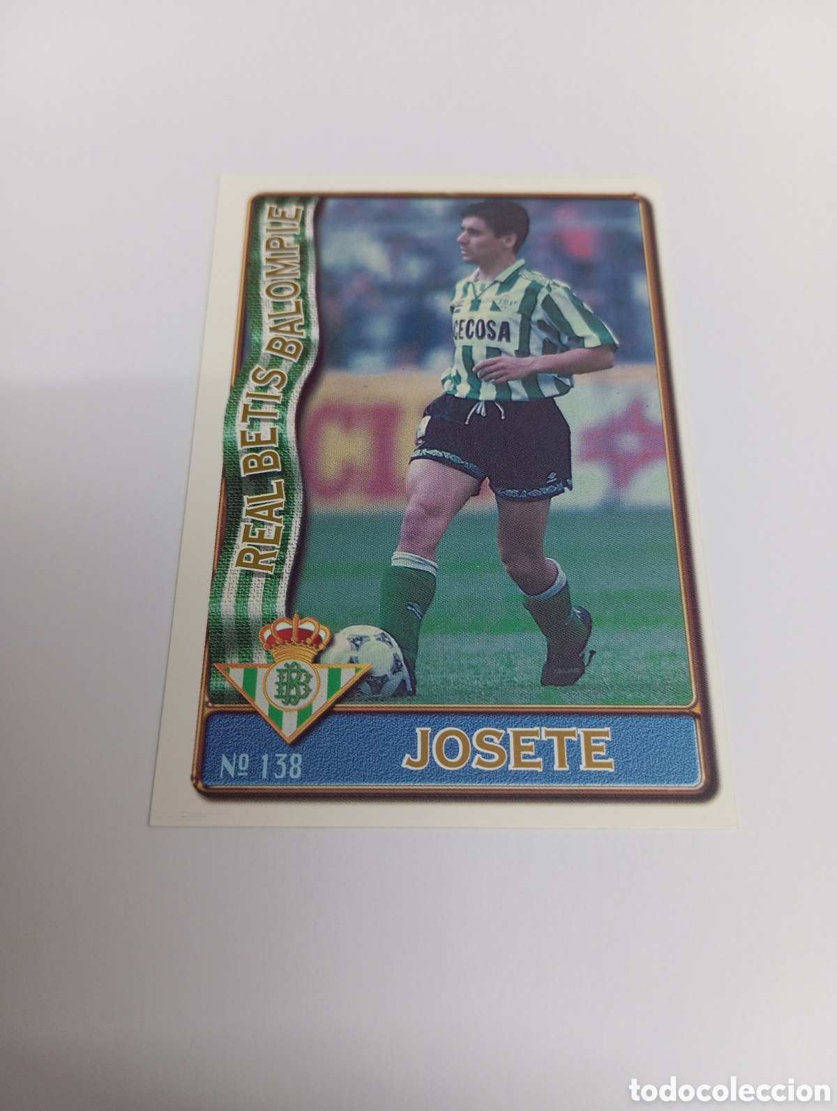 Cromos de f&uacute;tbol: 138 JOSETE Betis 96 97 MUNDICROMO FICHAS LIGA 1996 1997