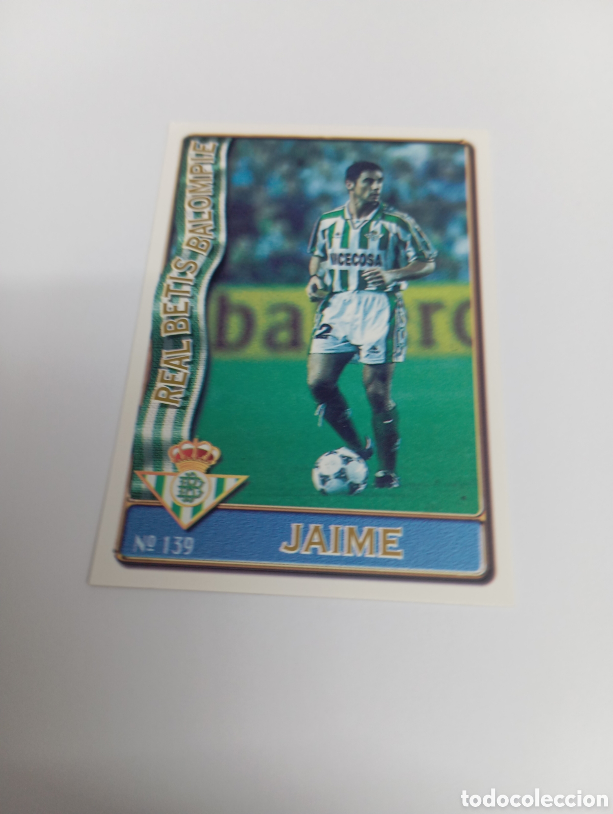 Cromos de f&uacute;tbol: 139 JAIME Betis 96 97 MUNDICROMO FICHAS LIGA 1996 1997