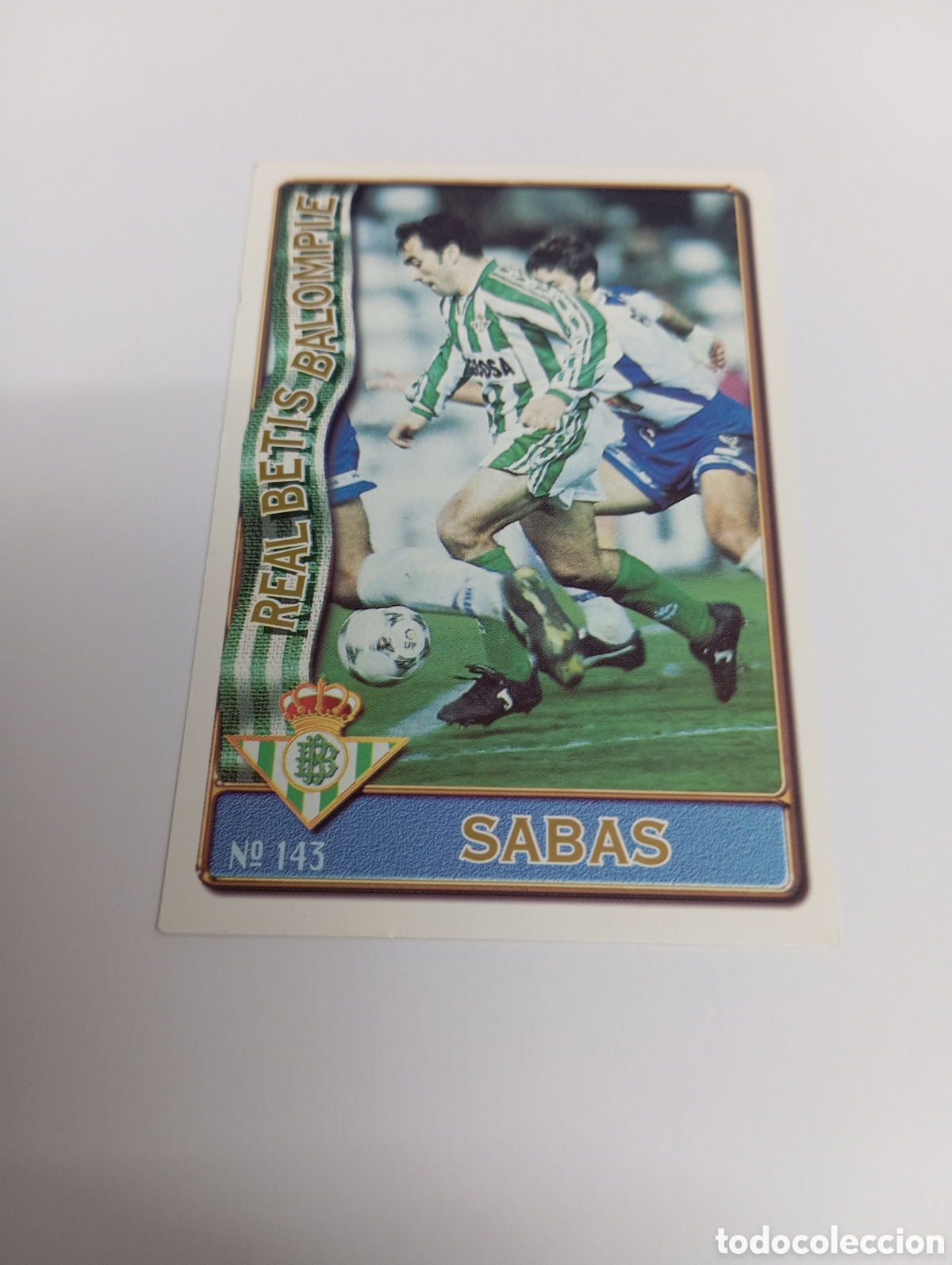Cromos de f&uacute;tbol: 143 SABAS Betis 96 97 MUNDICROMO FICHAS LIGA 1996 1997