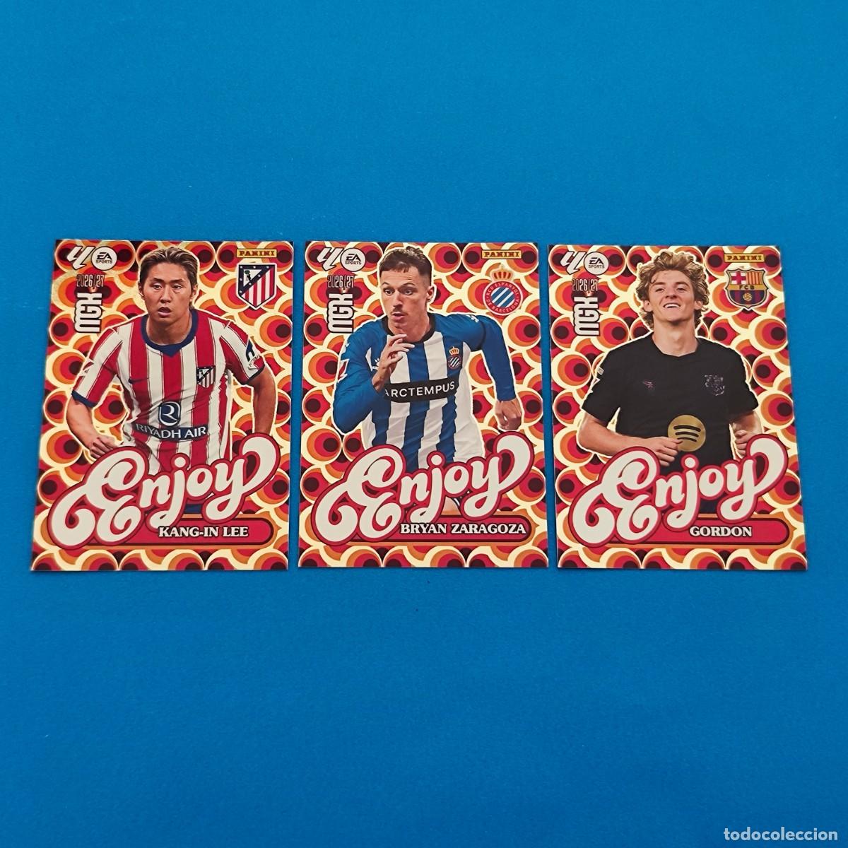 Cromos de f&uacute;tbol: Megacracks 2026 2027 / 26 27 Enjoy Gordon Kang-In Lee Bryan Zaragoza