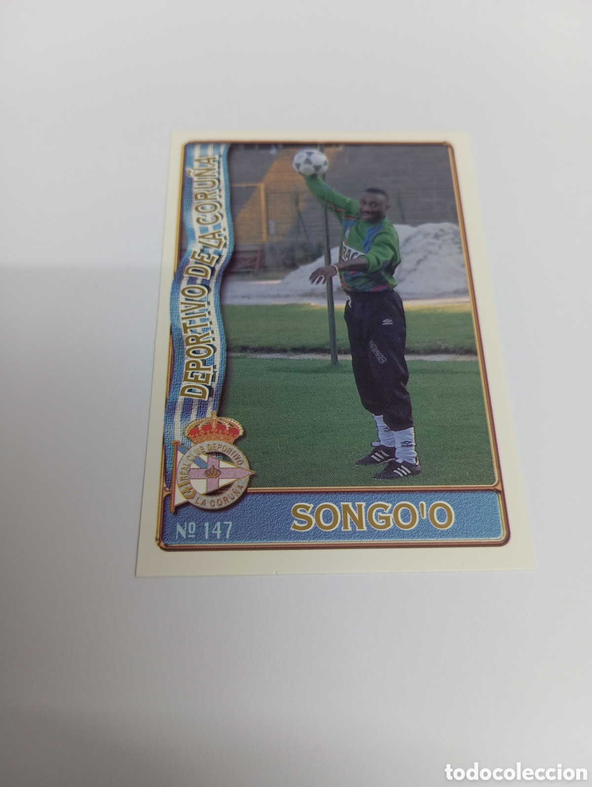 Cromos de f&uacute;tbol: 147 SONGO'O DEPORTIVO LA CORU&Ntilde;A 96 97 MUNDICROMO FICHAS LIGA 1996 1997