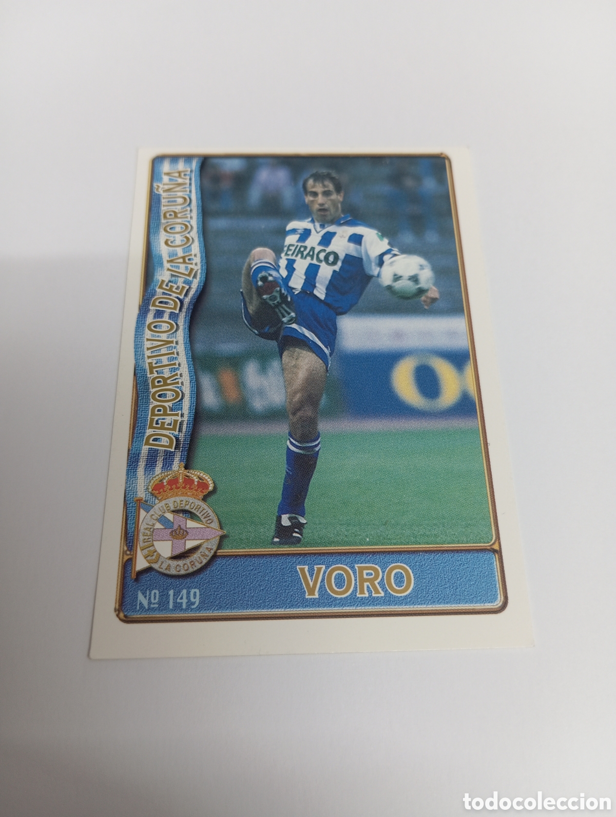 Cromos de f&uacute;tbol: 149 VORO DEPORTIVO LA CORU&Ntilde;A 96 97 MUNDICROMO FICHAS LIGA 1996 1997