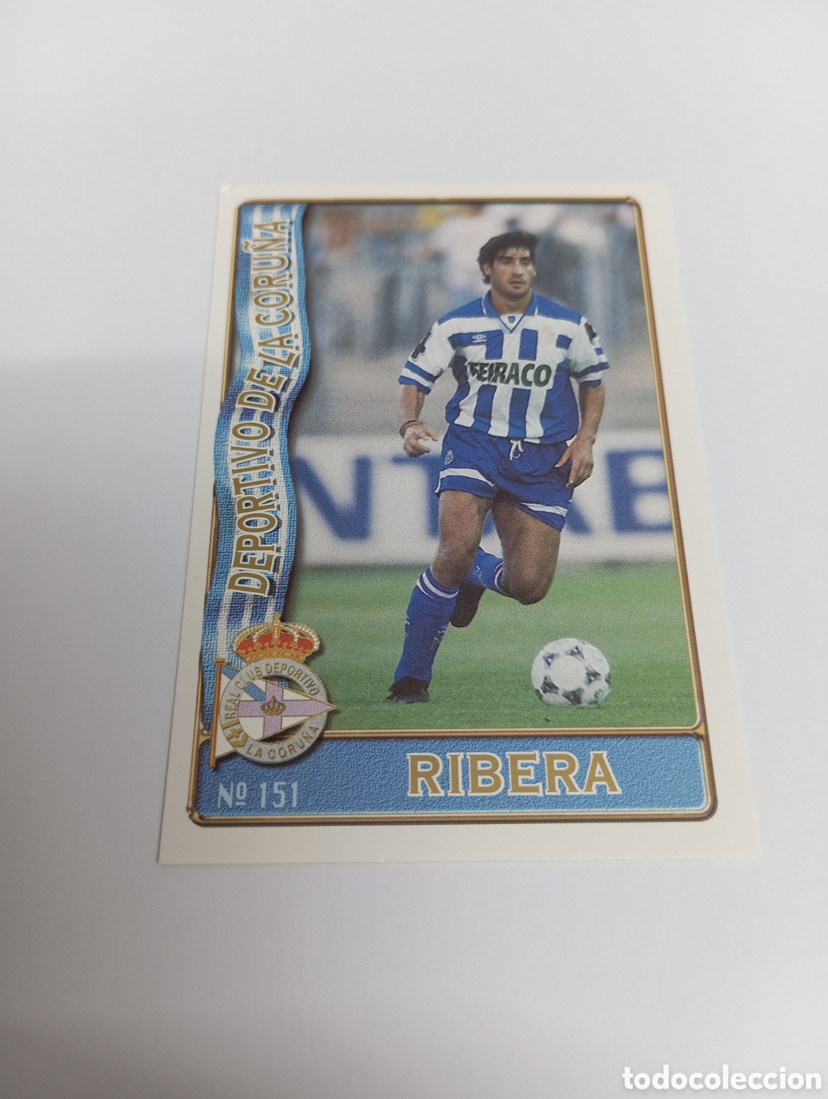 Cromos de f&uacute;tbol: 151 RIBERA DEPORTIVO LA CORU&Ntilde;A 96 97 MUNDICROMO FICHAS LIGA 1996 1997