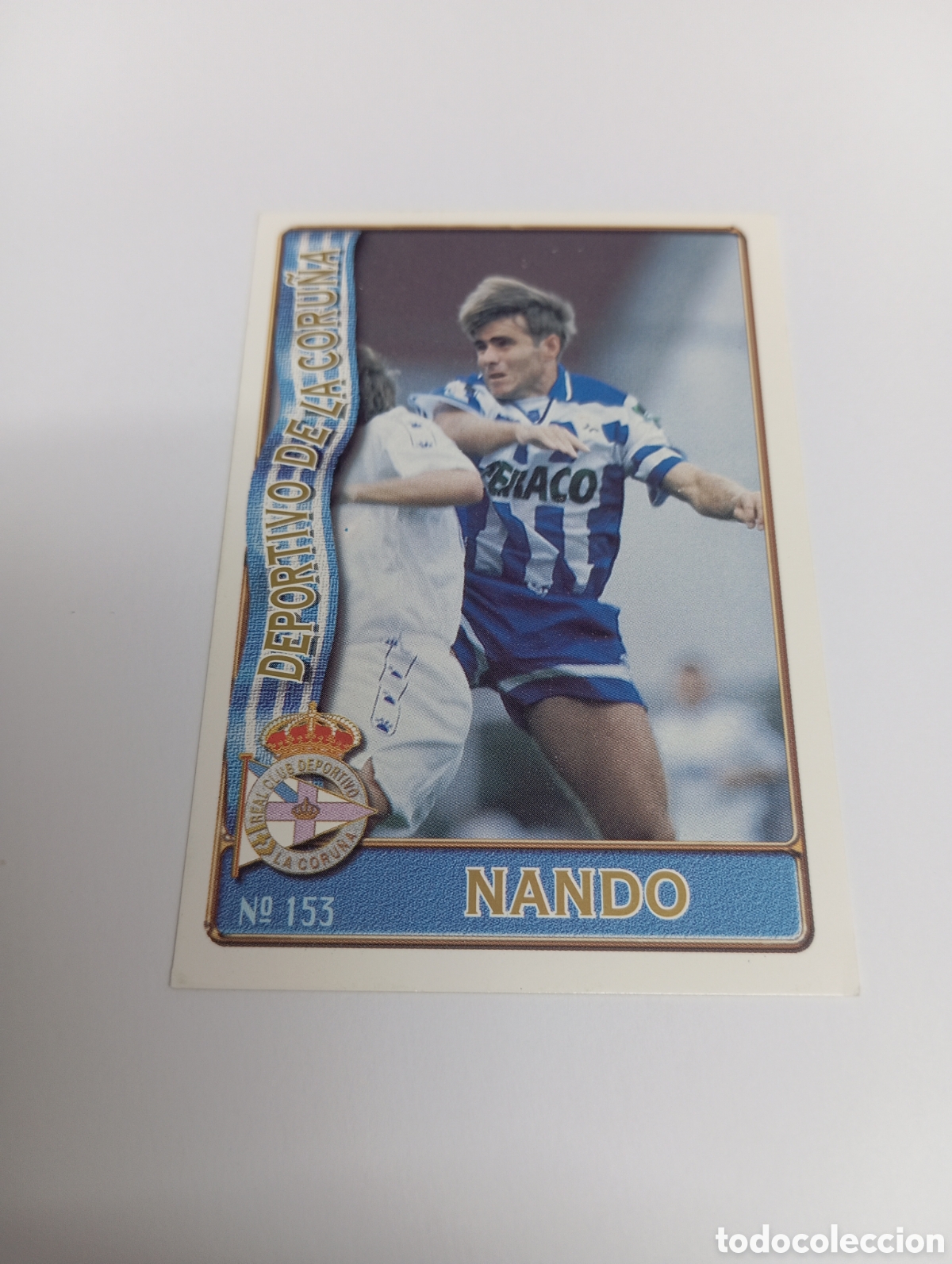 Cromos de f&uacute;tbol: 153 NANDO DEPORTIVO LA CORU&Ntilde;A 96 97 MUNDICROMO FICHAS LIGA 1996 1997