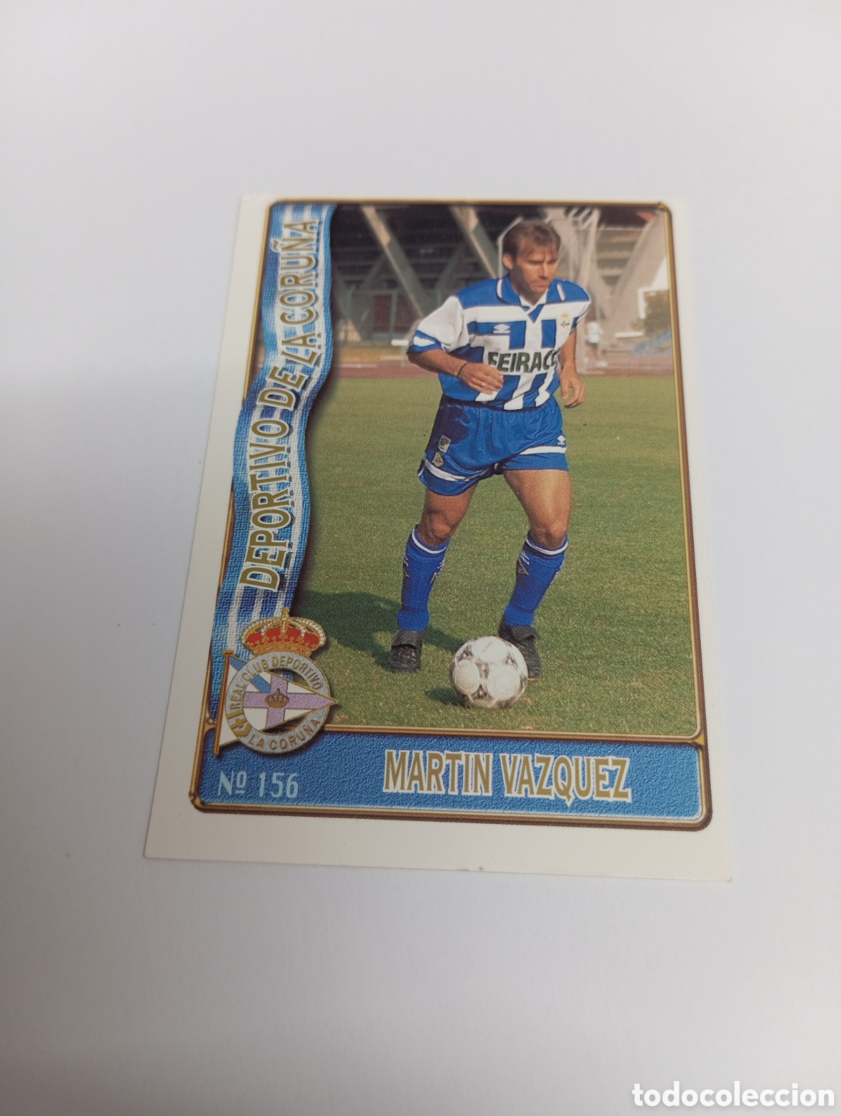 Cromos de f&uacute;tbol: 156 MART&Iacute;N V&Aacute;ZQUEZ DEPORTIVO LA CORU&Ntilde;A 96 97 MUNDICROMO FICHAS LIGA 1996 1997