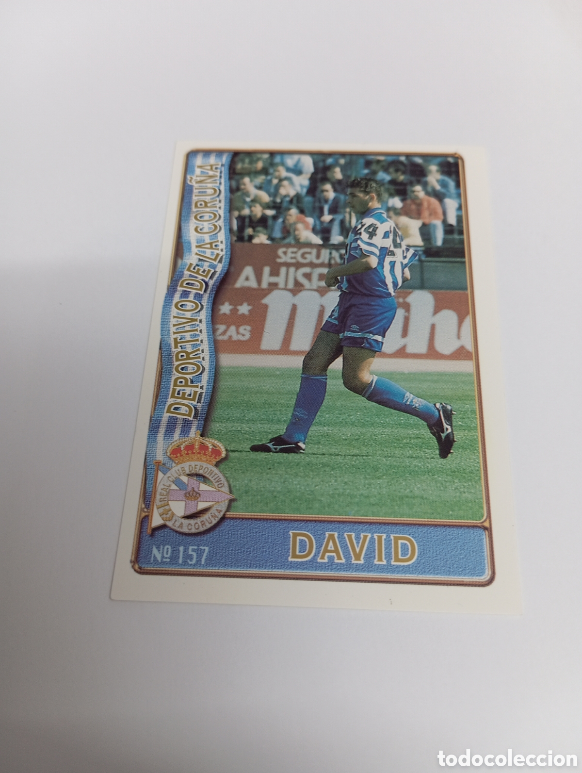 Cromos de f&uacute;tbol: 157 DAVID DEPORTIVO LA CORU&Ntilde;A 96 97 MUNDICROMO FICHAS LIGA 1996 1997