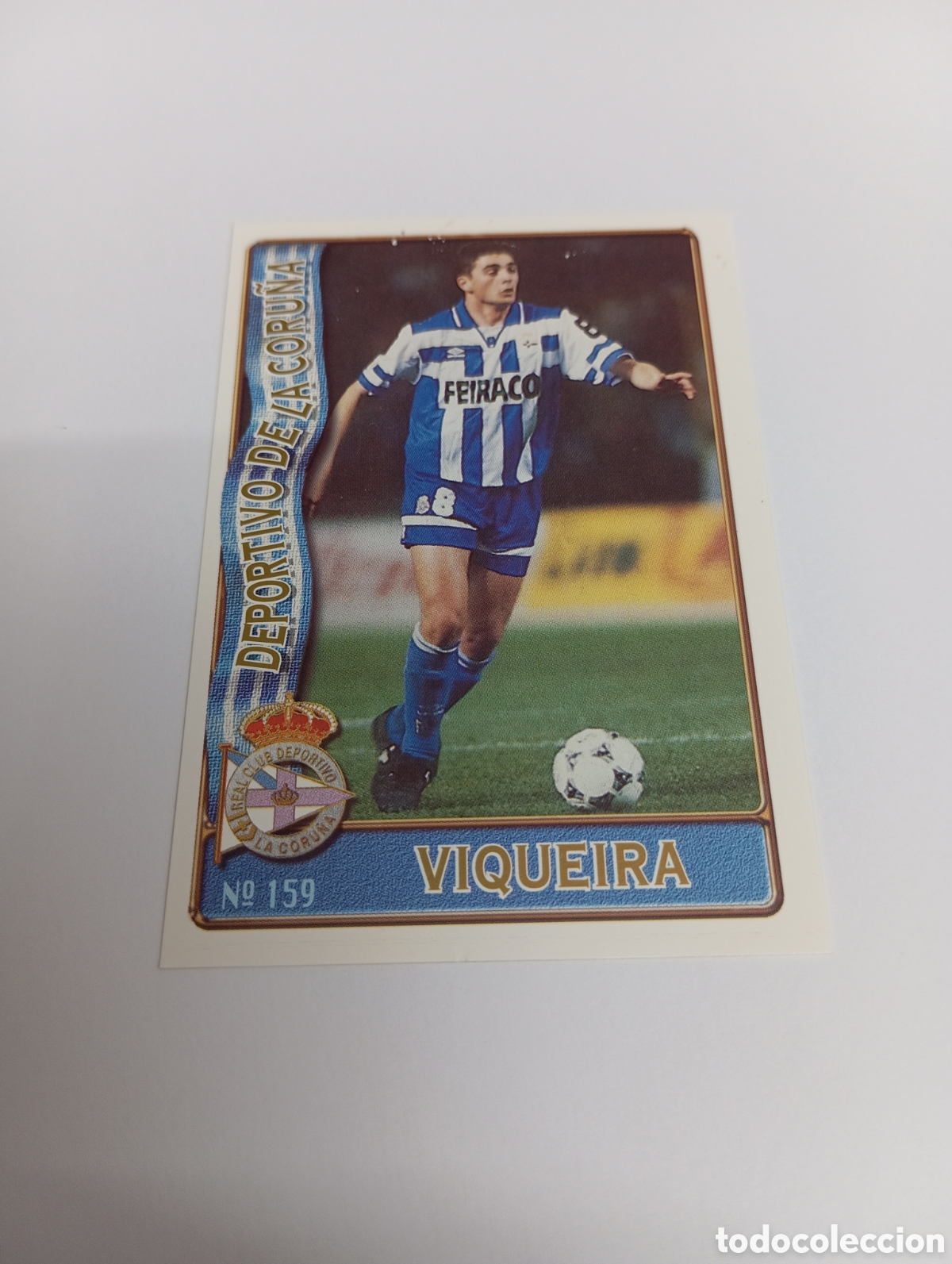 Cromos de f&uacute;tbol: 159 VIQUEIRA DEPORTIVO LA CORU&Ntilde;A 96 97 MUNDICROMO FICHAS LIGA 1996 1997