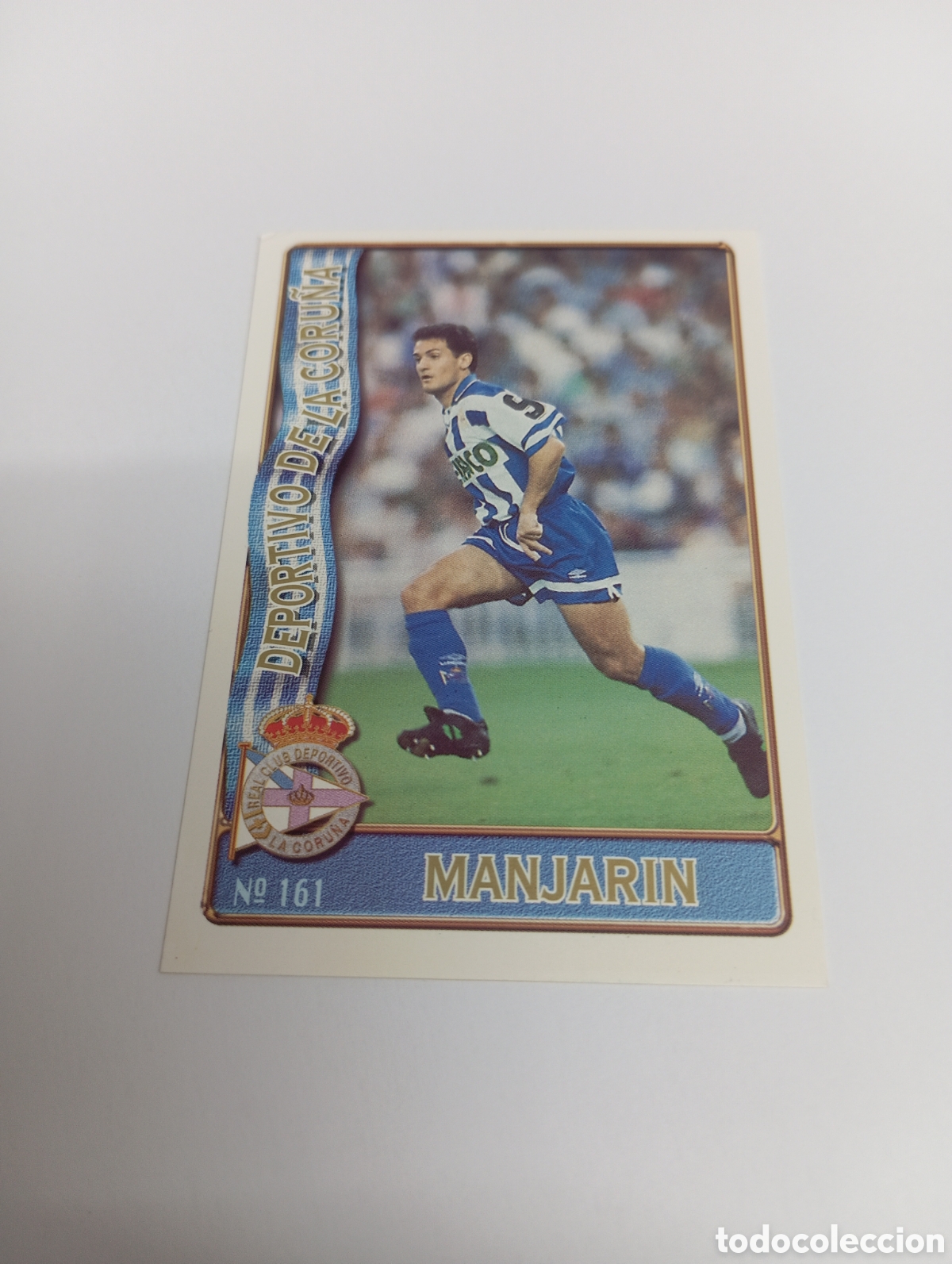 Cromos de f&uacute;tbol: 161 MANJARIN DEPORTIVO LA CORU&Ntilde;A 96 97 MUNDICROMO FICHAS LIGA 1996 1997