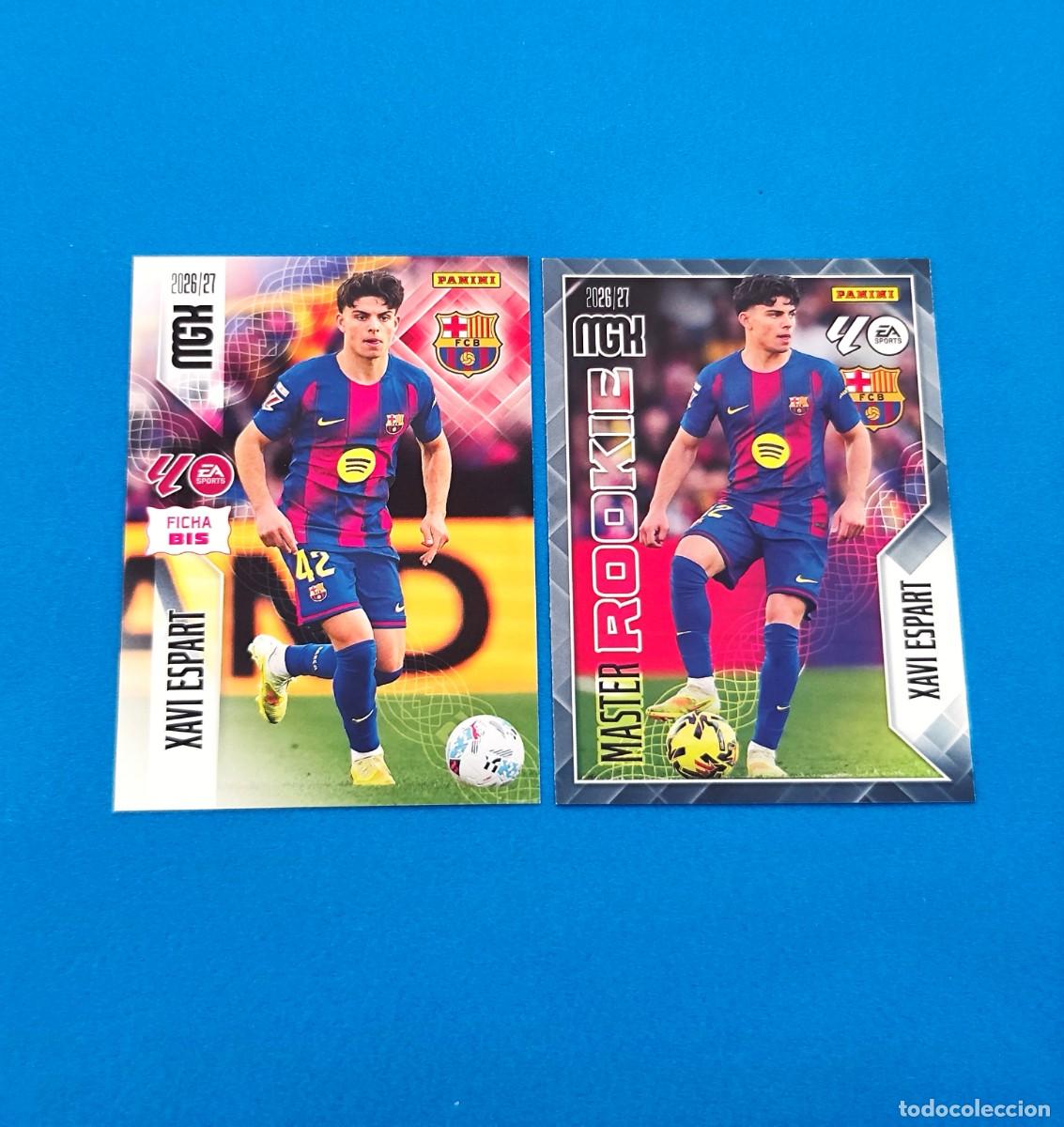 Cromos de f&uacute;tbol: Megacracks 2026 2027 / 26 27 Xavi Espart Master Rookie Ficha Bis Barcelona