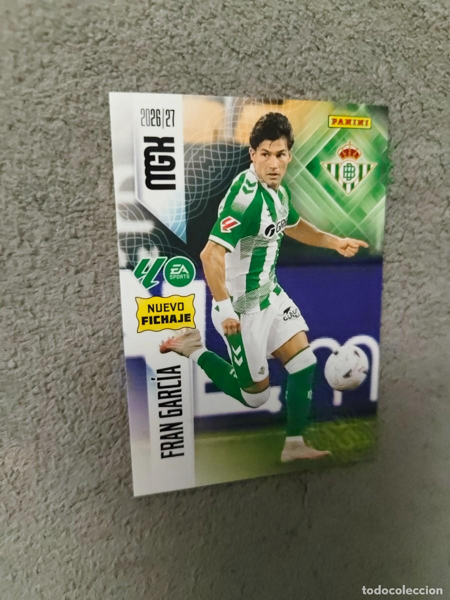 Cromos de f&uacute;tbol: 455 FRAN GARC&Iacute;A REAL BETIS MEGACRACKS MGK 2026 27 NUEVO FICHAJE 26 2027 PANINI AAW