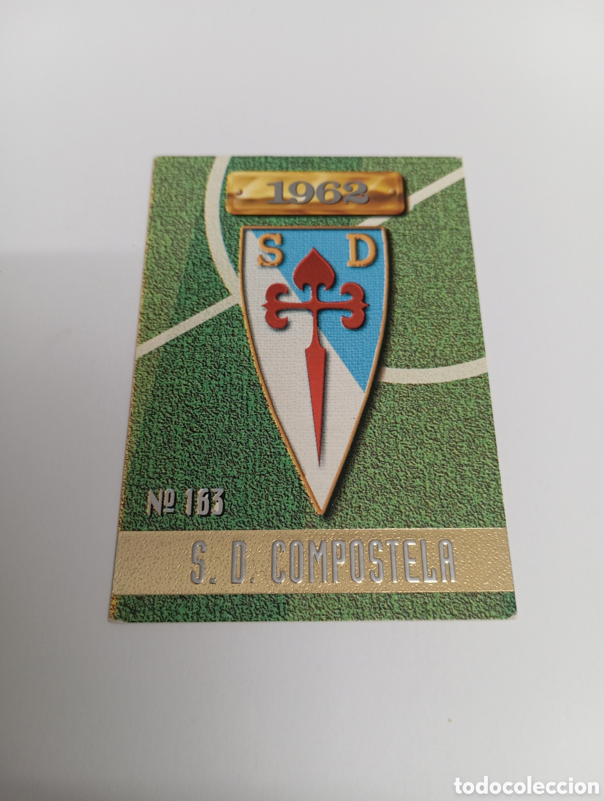 Cromos de f&uacute;tbol: 163 ESCUDO Compostela 96 97 MUNDICROMO FICHAS LIGA 1996 1997