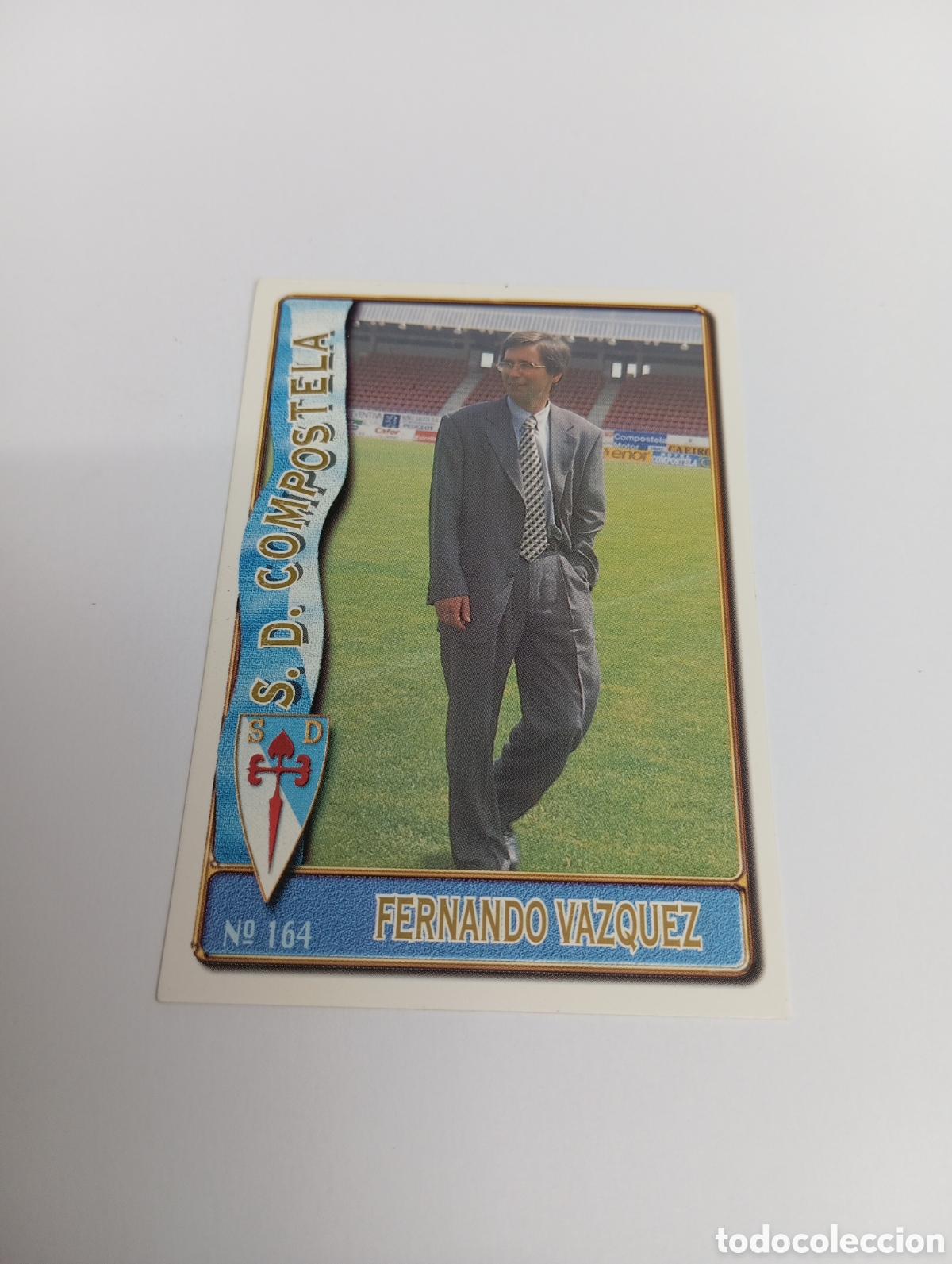 Cromos de f&uacute;tbol: 164 FERNANDO V&Aacute;ZQUEZ Compostela 96 97 MUNDICROMO FICHAS LIGA 1996 1997