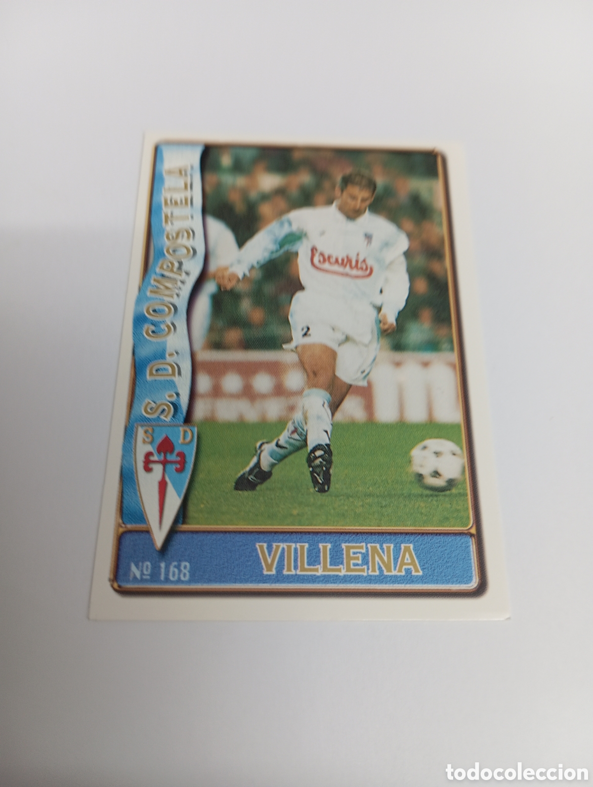 Cromos de f&uacute;tbol: 168 VILLENA Compostela 96 97 MUNDICROMO FICHAS LIGA 1996 1997