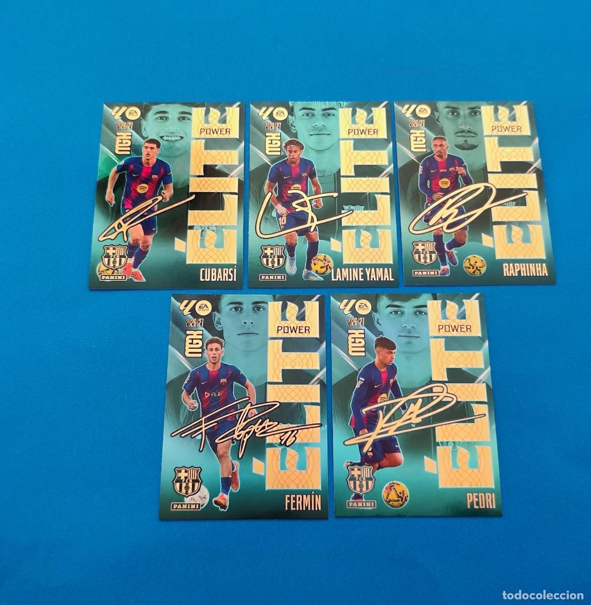 Cromos de f&uacute;tbol: Megacracks 2026 2027 / 26 27 &Eacute;lite Power Lamine Yamal Cubars&iacute; Pedri Raphinha Ferm&iacute;n Barcelona