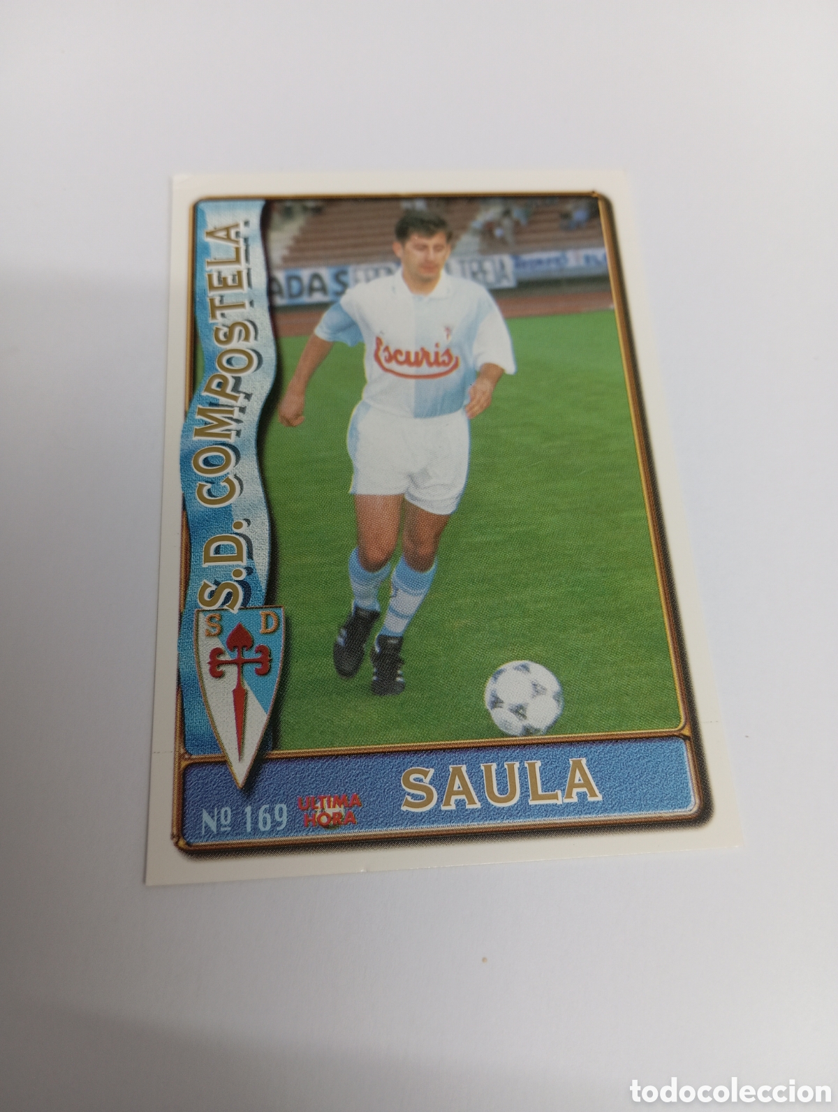 Cromos de f&uacute;tbol: 169 SAULA UH Compostela 96 97 MUNDICROMO FICHAS LIGA 1996 1997