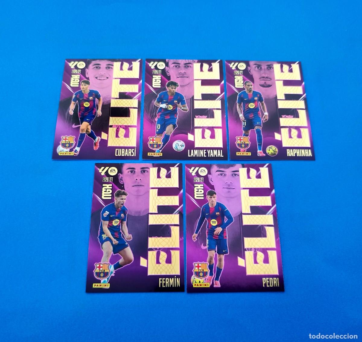 Cromos de f&uacute;tbol: Megacracks 2026 2027 / 26 27 &Eacute;lite Lamine Yamal Cubars&iacute; Pedri Raphinha Ferm&iacute;n Barcelona