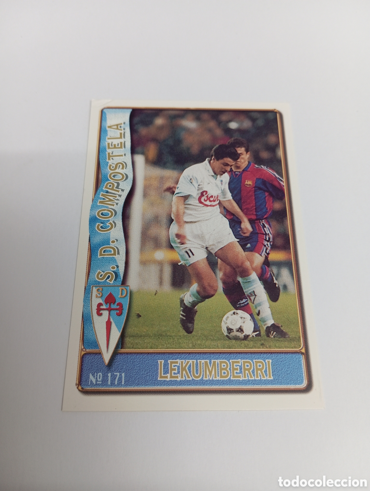 Cromos de f&uacute;tbol: 171 LEKUMBERRI Compostela 96 97 MUNDICROMO FICHAS LIGA 1996 1997