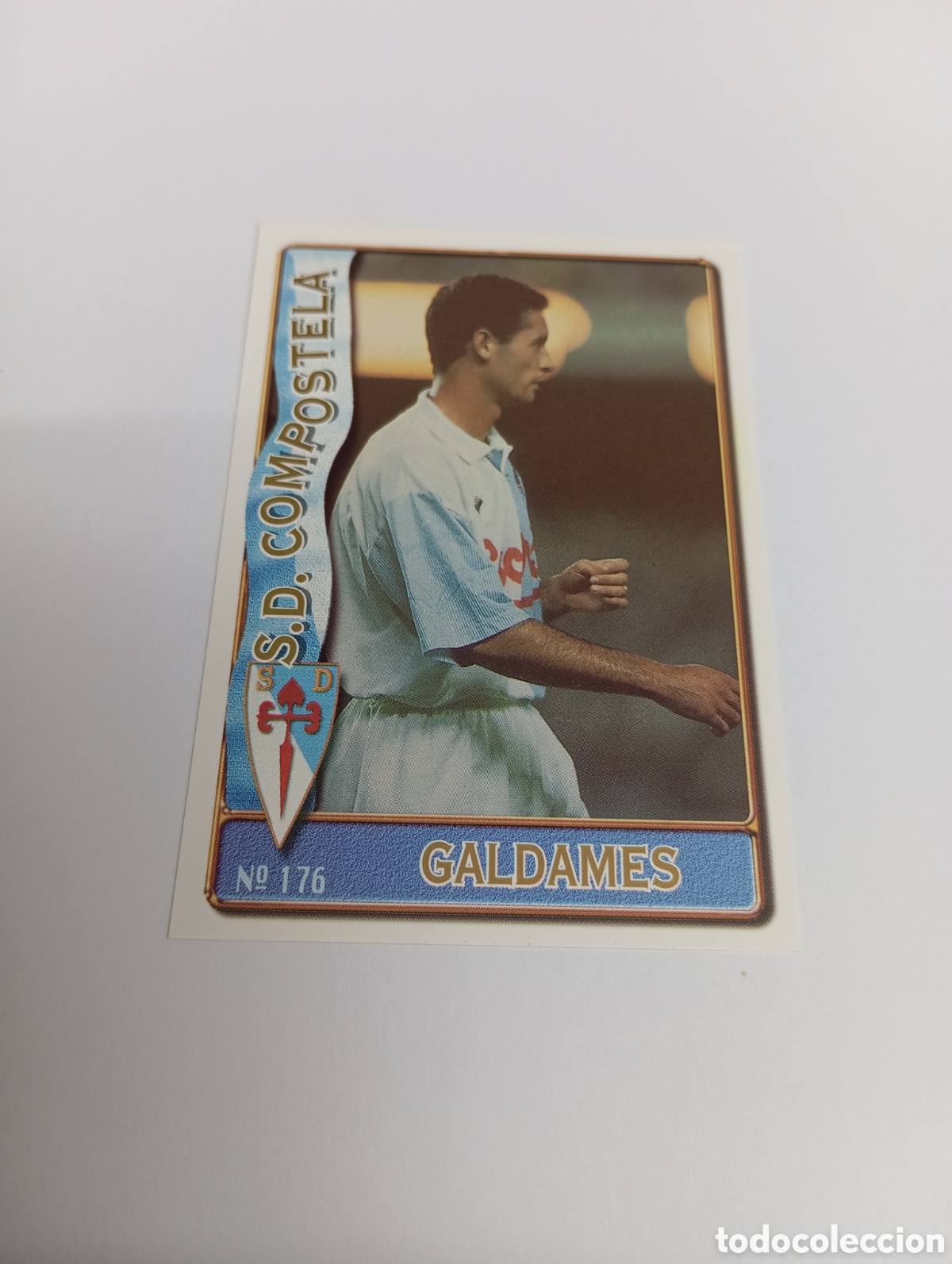 Cromos de f&uacute;tbol: 176 GALDAMES Compostela 96 97 MUNDICROMO FICHAS LIGA 1996 1997