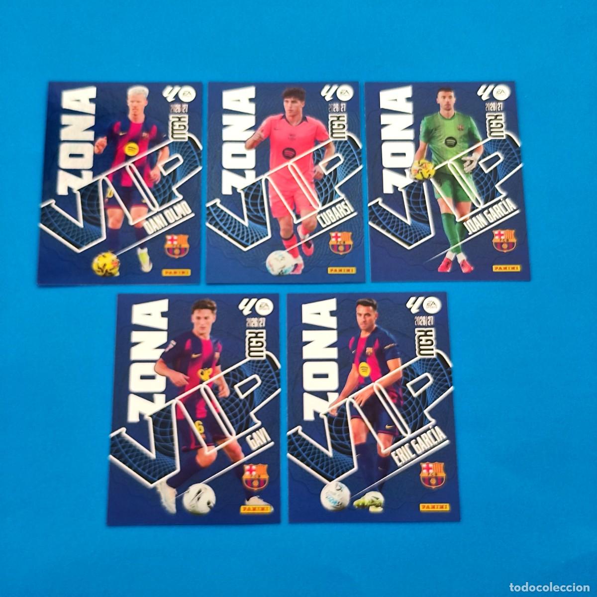 Cromos de f&uacute;tbol: Megacracks 2026 2027 / 26 27 Zona Vip Barcelona Dani Olmo Cubars&iacute; Gavi Eric Garc&iacute;a Joan Garc&iacute;a