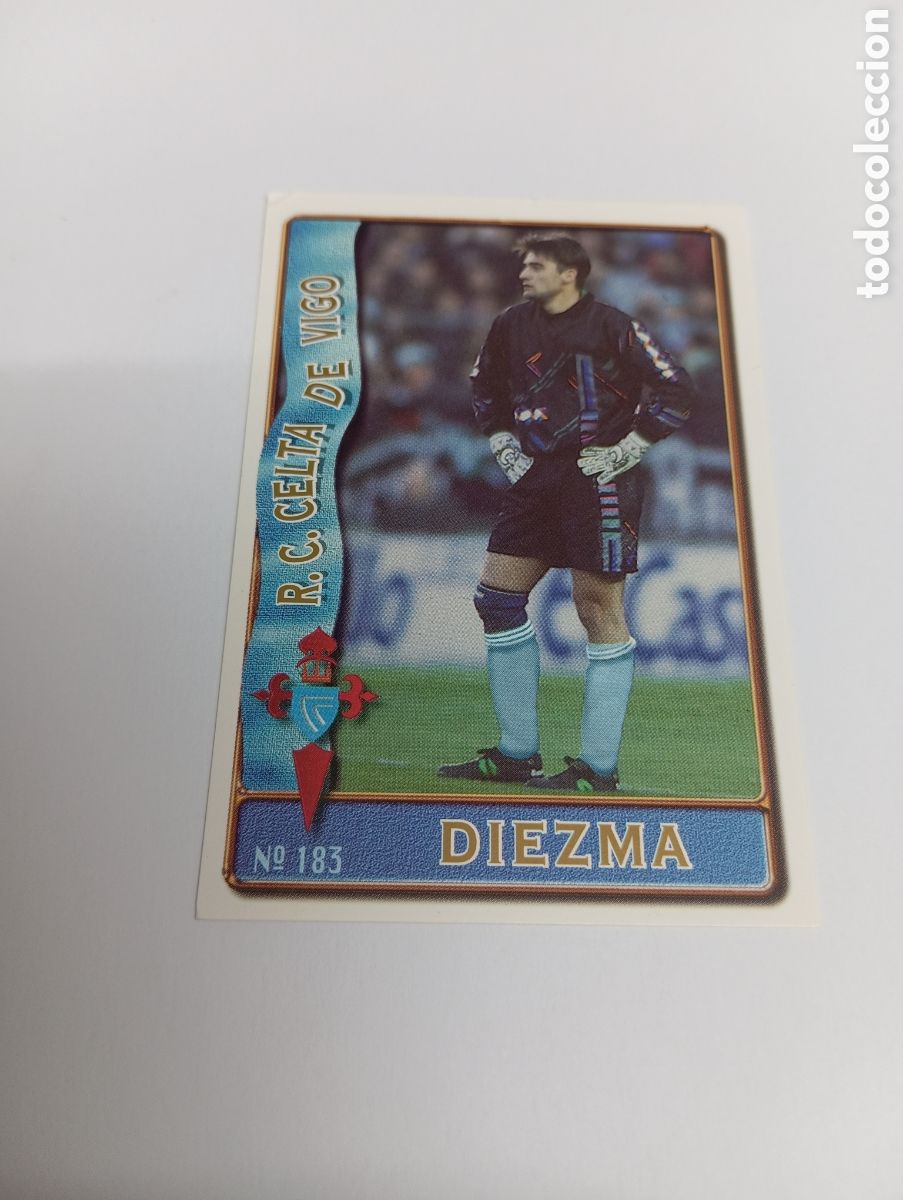 Cromos de f&uacute;tbol: 183 DIEZMA Celta de Vigo 96 97 MUNDICROMO FICHAS LIGA 1996 1997