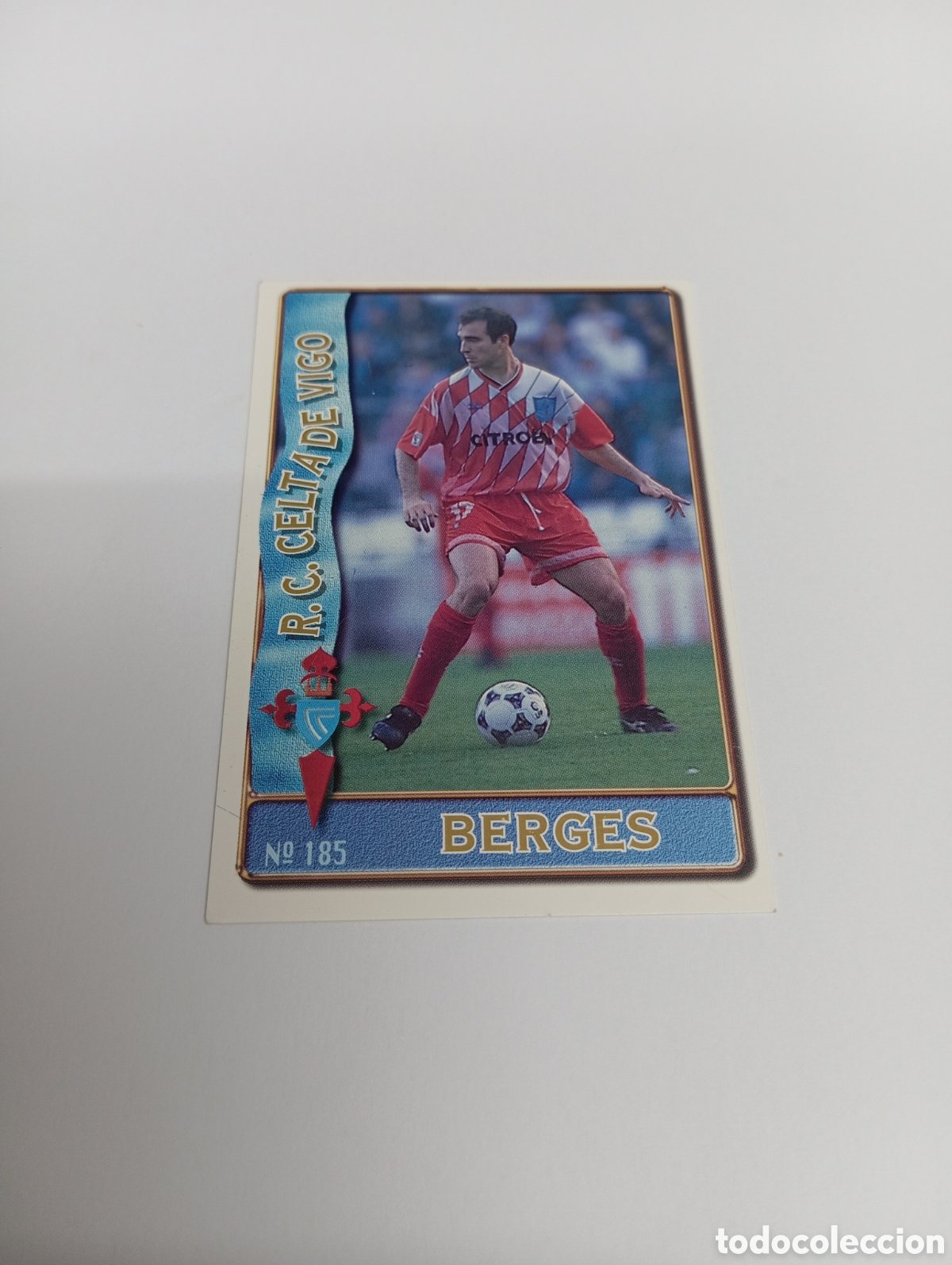 Cromos de f&uacute;tbol: 185 BERGES Celta de Vigo 96 97 MUNDICROMO FICHAS LIGA 1996 1997