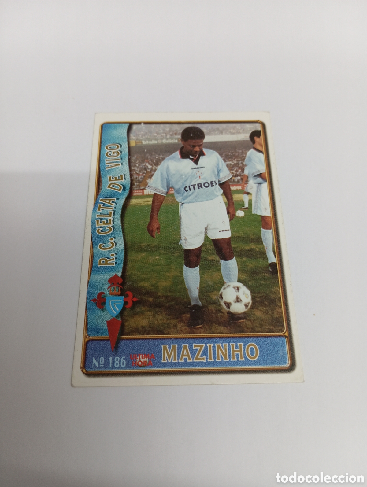 Cromos de f&uacute;tbol: 186 MAZINHO UH Celta de Vigo 96 97 MUNDICROMO FICHAS LIGA 1996 1997