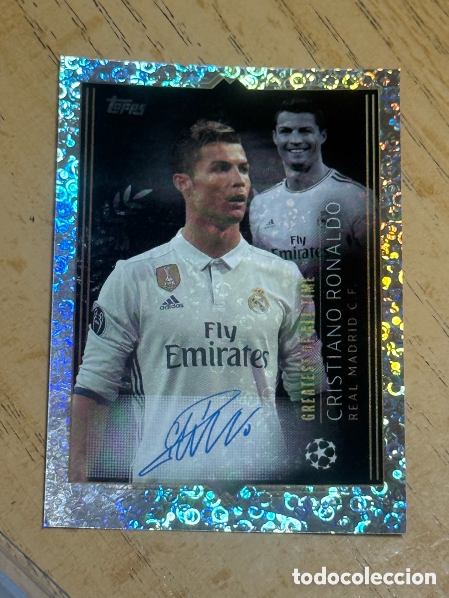 Cromos de f&uacute;tbol: Cristiano Ronaldo Auto Serigrafiado Topps Champions