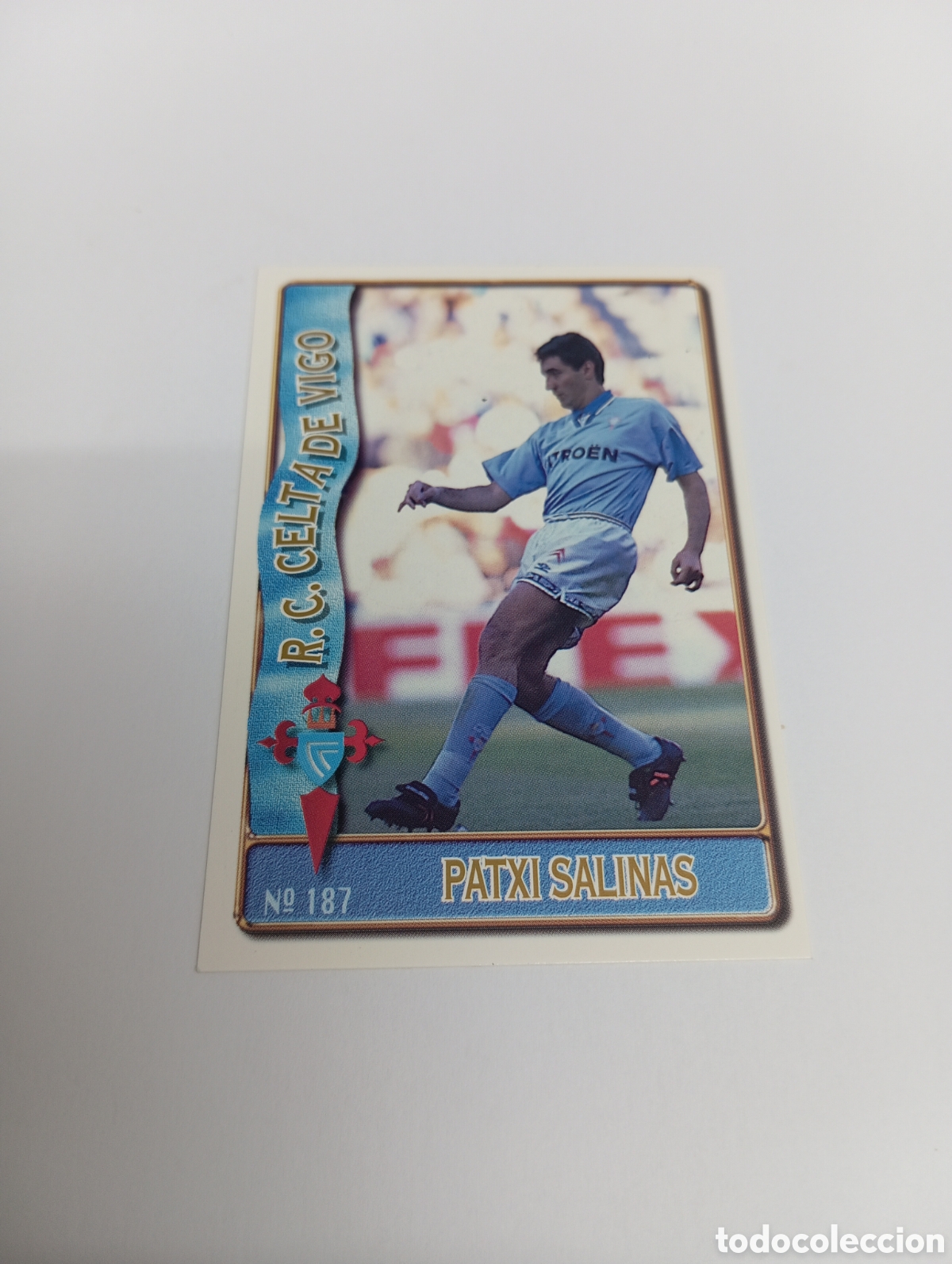 Cromos de f&uacute;tbol: 187 PATXI SALINAS Celta de Vigo 96 97 MUNDICROMO FICHAS LIGA 1996 1997