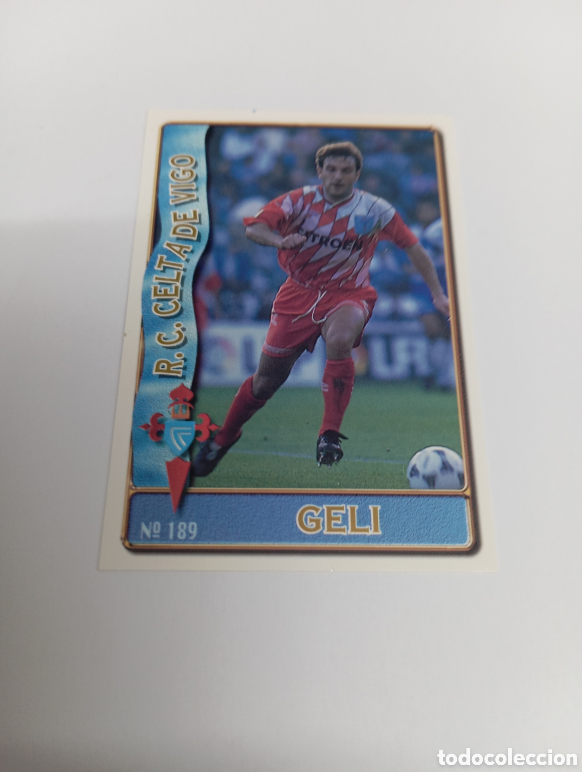 Fu&szlig;ball-Sticker: 189 GELI Celta de Vigo 96 97 MUNDICROMO FICHAS LIGA 1996 1997