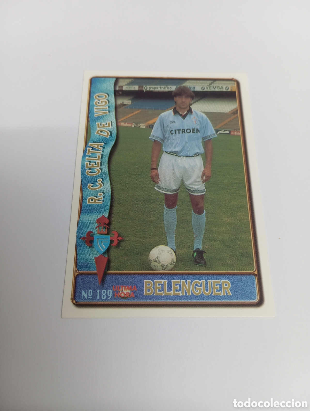 Fu&szlig;ball-Sticker: 189 BELENGUER UH Celta de Vigo 96 97 MUNDICROMO FICHAS LIGA 1996 1997