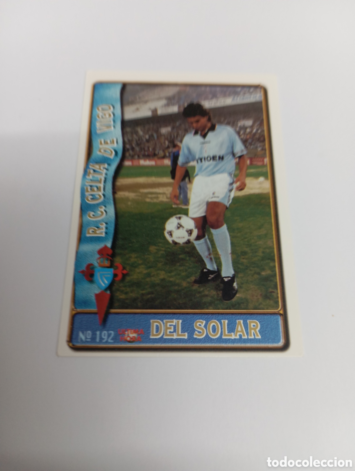 Cromos de f&uacute;tbol: 192 DEL SOLAR UH Celta de Vigo 96 97 MUNDICROMO FICHAS LIGA 1996 1997