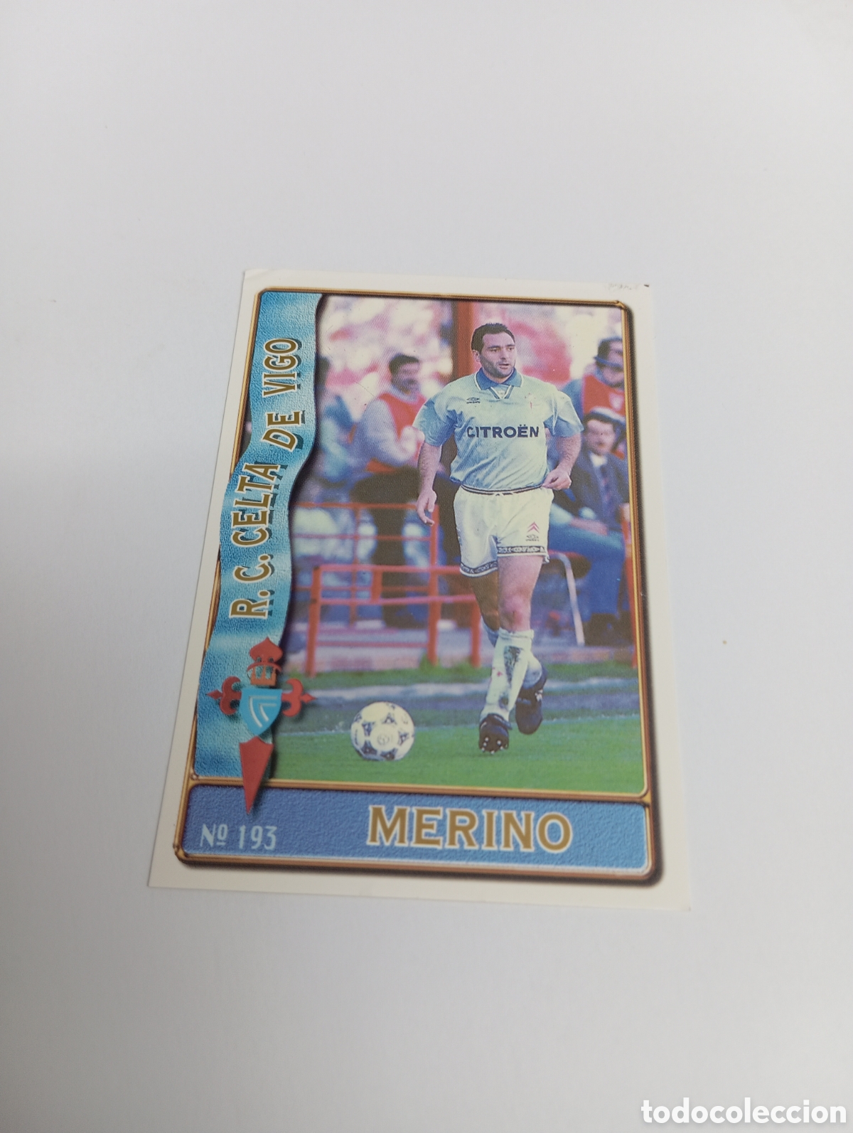 Cromos de f&uacute;tbol: 193 MERINO Celta de Vigo 96 97 MUNDICROMO FICHAS LIGA 1996 1997