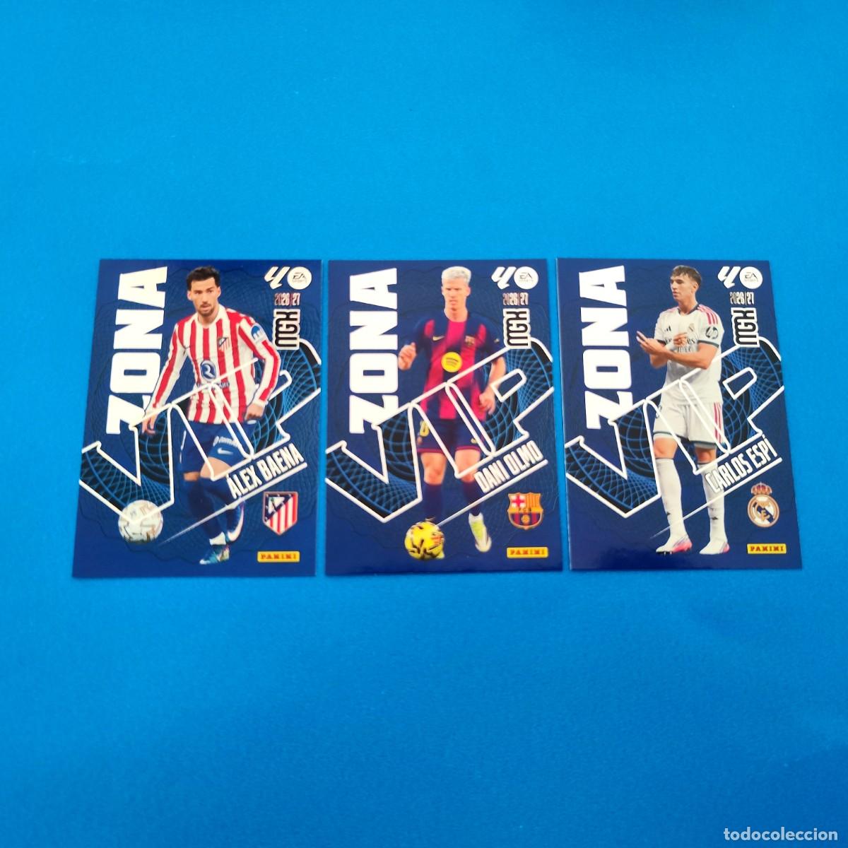 Cromos de f&uacute;tbol: Megacracks 2026 2027 / 26 27 Zona Vip Carlos Esp&iacute; Dani Olmo &Aacute;lex Baena
