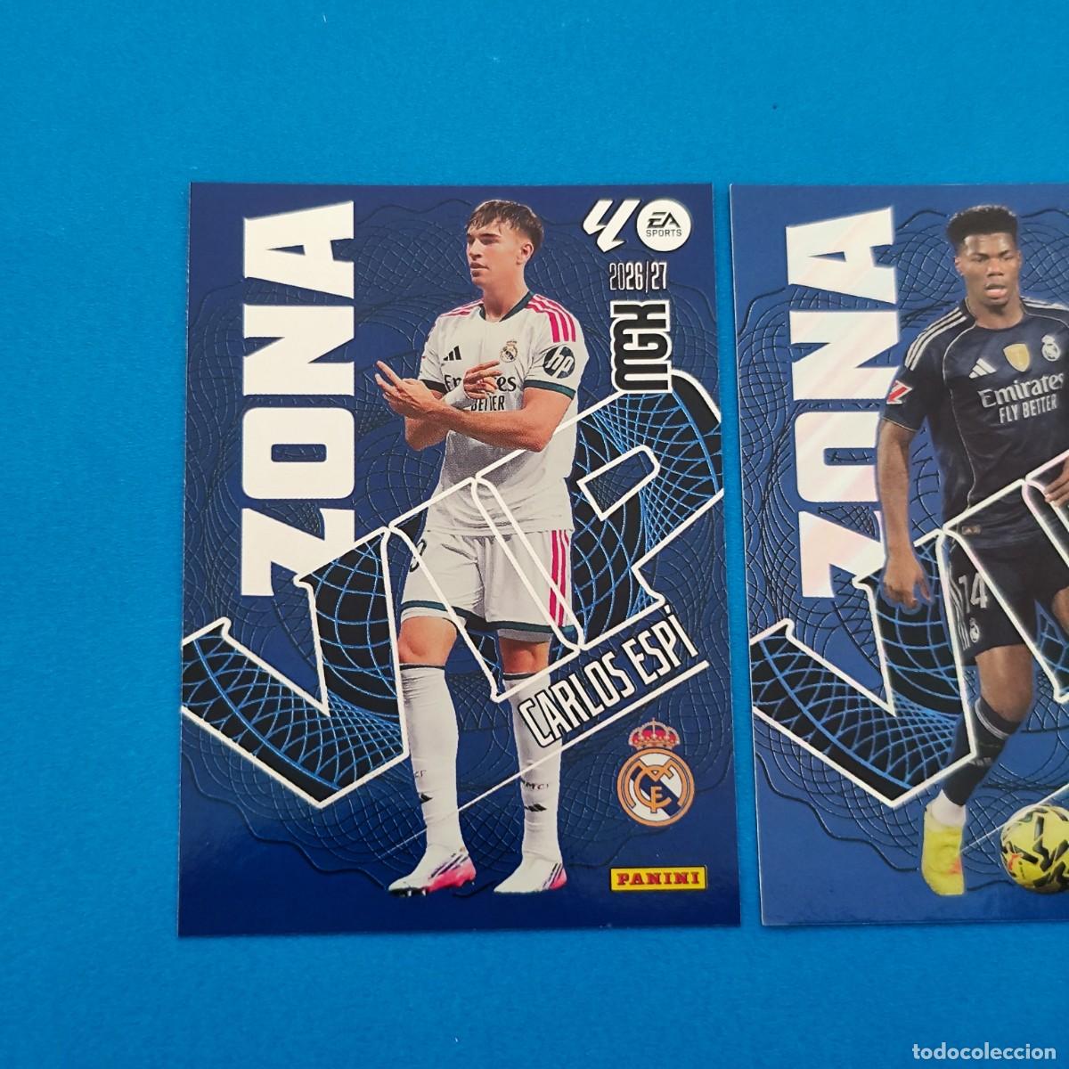Cromos de f&uacute;tbol: Megacracks 2026 2027 / 26 27 Zona Vip Real Madrid Carlos Esp&iacute; Tchouameni G&uuml;ler