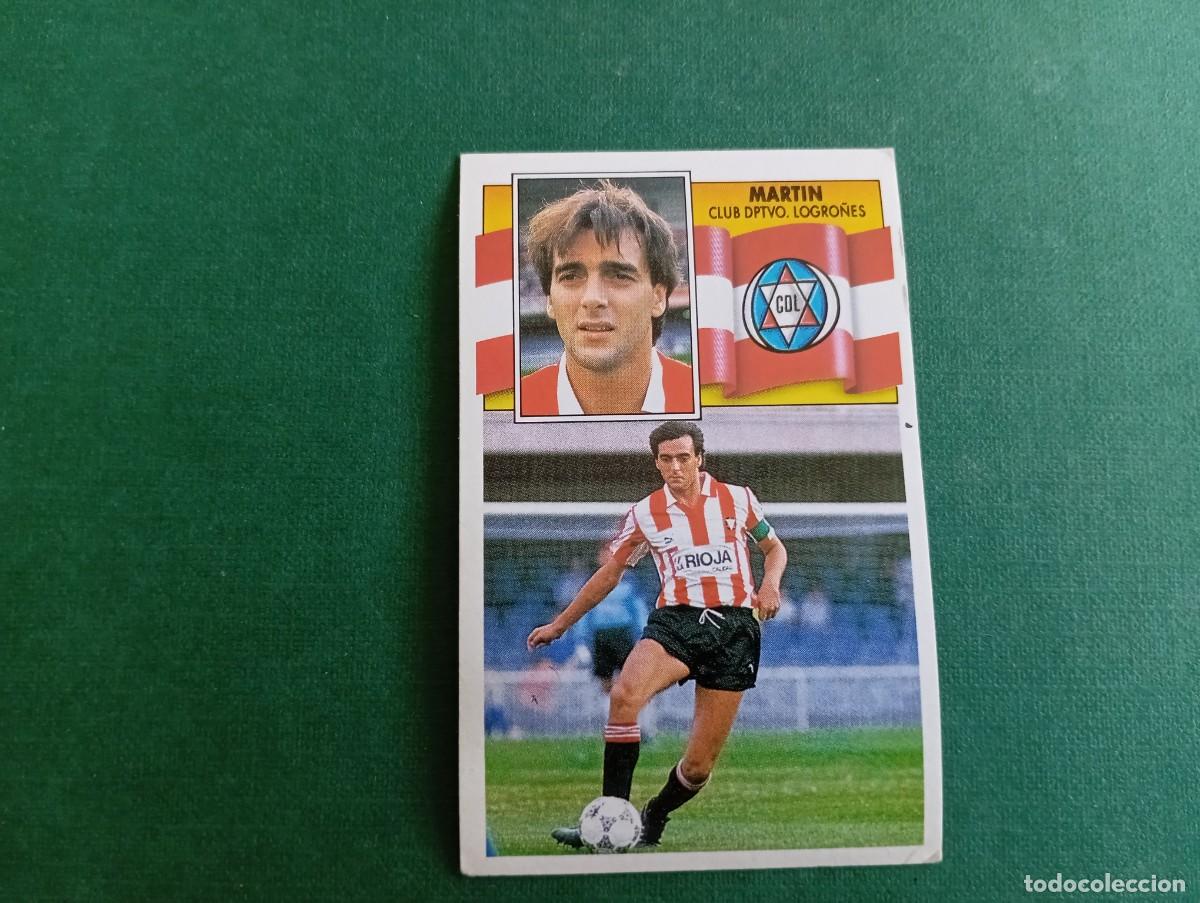 Fu&szlig;ball-Sticker: Liga Este 1990 1991 90 91 LOGRO&Ntilde;&Eacute;S MARTIN NUNCA PEGADO