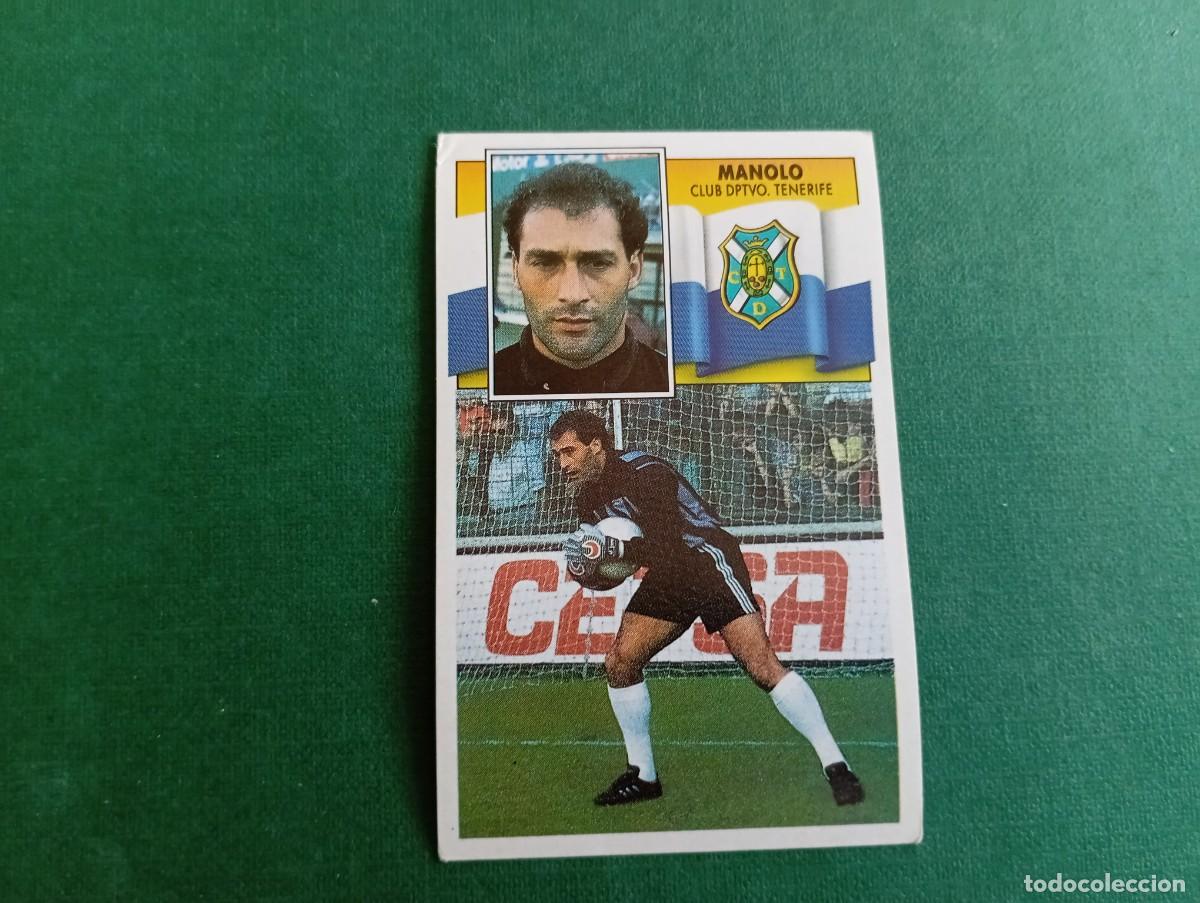 Fu&szlig;ball-Sticker: Liga Este 1990 1991 90 91 CD TENERIFE MANOLO NUNCA PEGADO