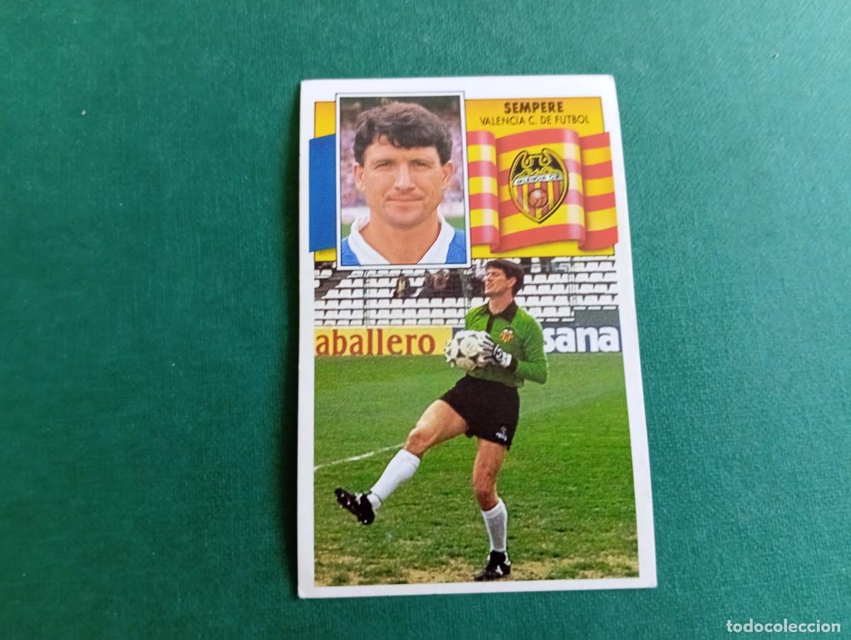 Fu&szlig;ball-Sticker: Liga Este 1990 1991 90 91 VALENCIA CF SEMPERE NUNCA PEGADO