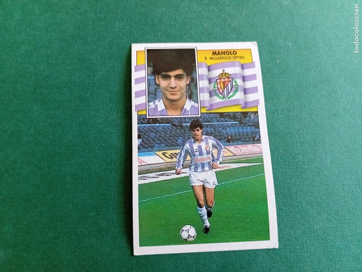 Fu&szlig;ball-Sticker: Liga Este 1990 1991 90 91 VALLADOLID CF MANOLO NUNCA PEGADO