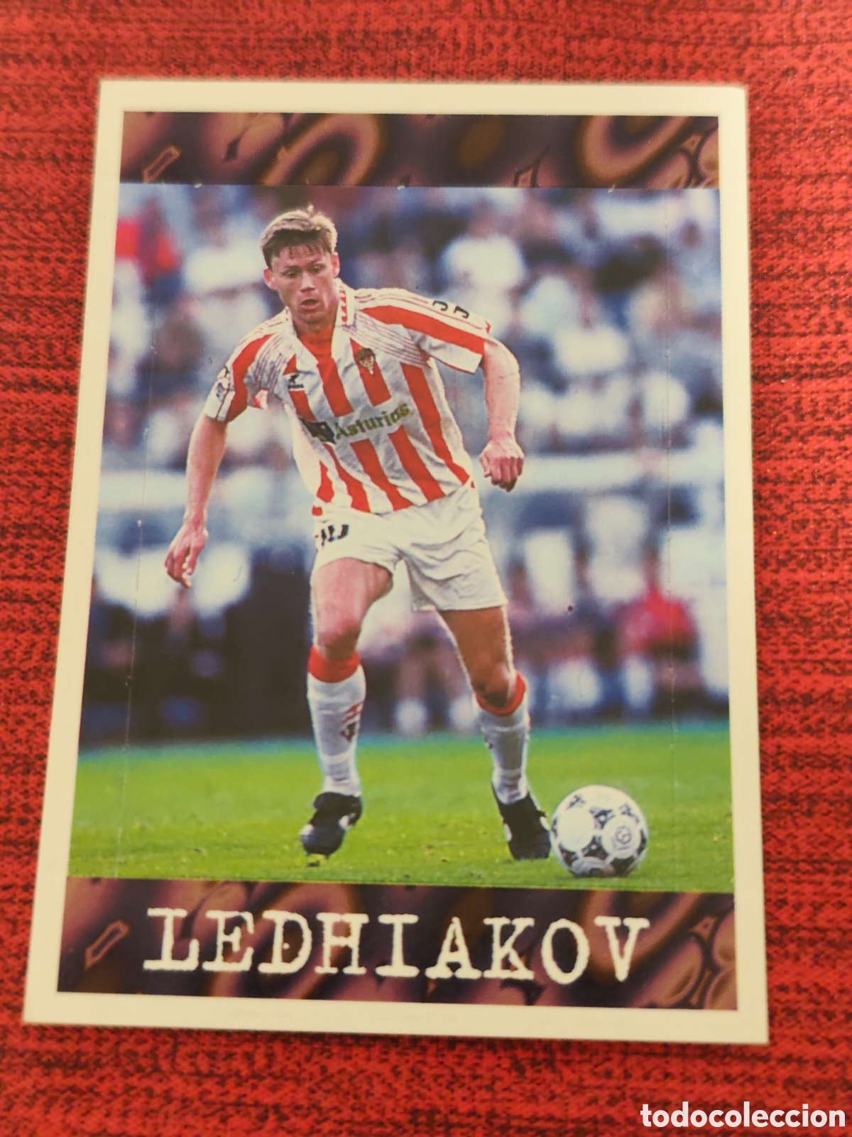 Cromos de f&uacute;tbol: POP UP LEDIAKHOV SPORTING GIJ&Oacute;N PANINI LIGA 1997 1998