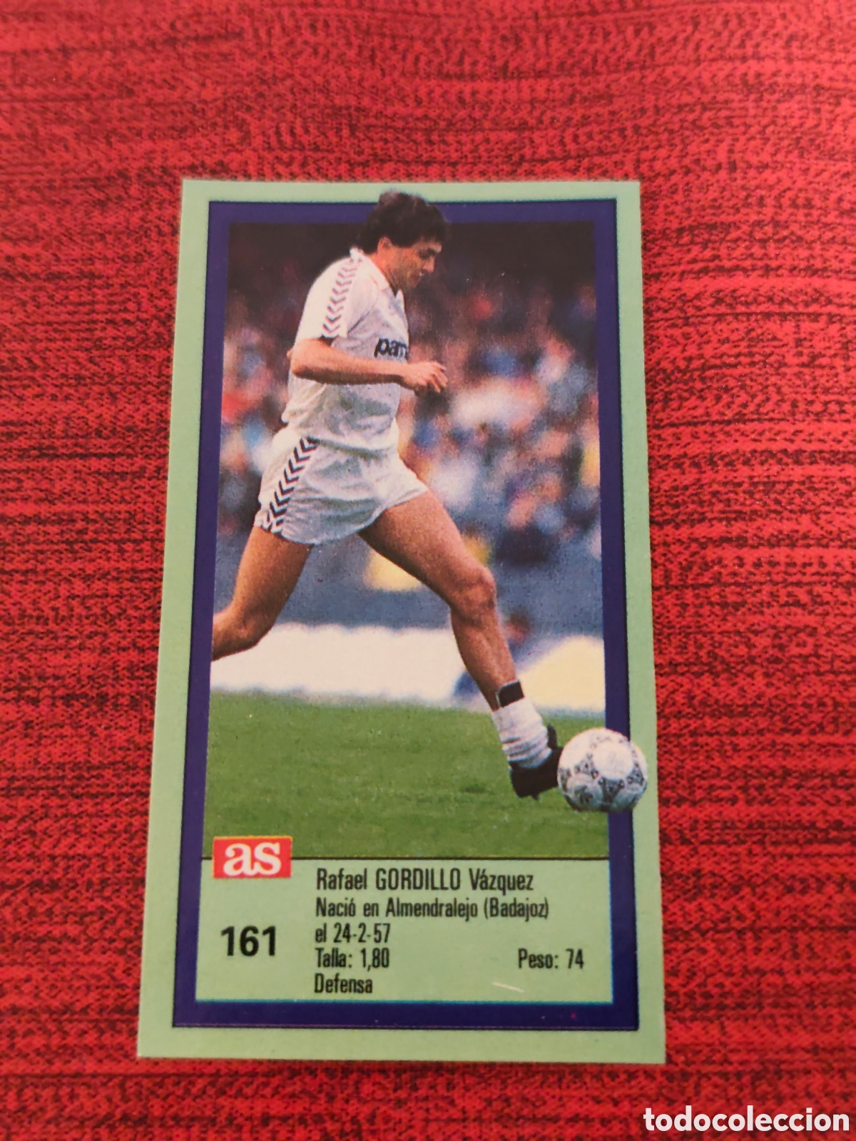 Cromos de f&uacute;tbol: 161 GORDILLO REAL MADRID ASES DE LA LIGA 1989 1990 DIARIO AS