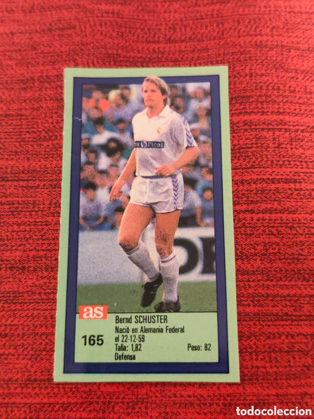 Cromos de f&uacute;tbol: 165 SCHUSTER REAL MADRID ASES DE LA LIGA 1989 1990 DIARIO AS
