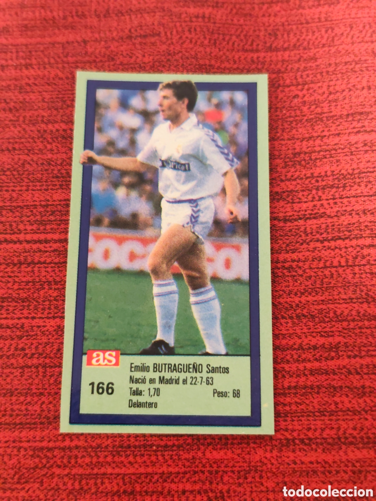 Cromos de f&uacute;tbol: 166 BUTRAGUE&Ntilde;O REAL MADRID ASES DE LA LIGA 1989 1990 DIARIO AS