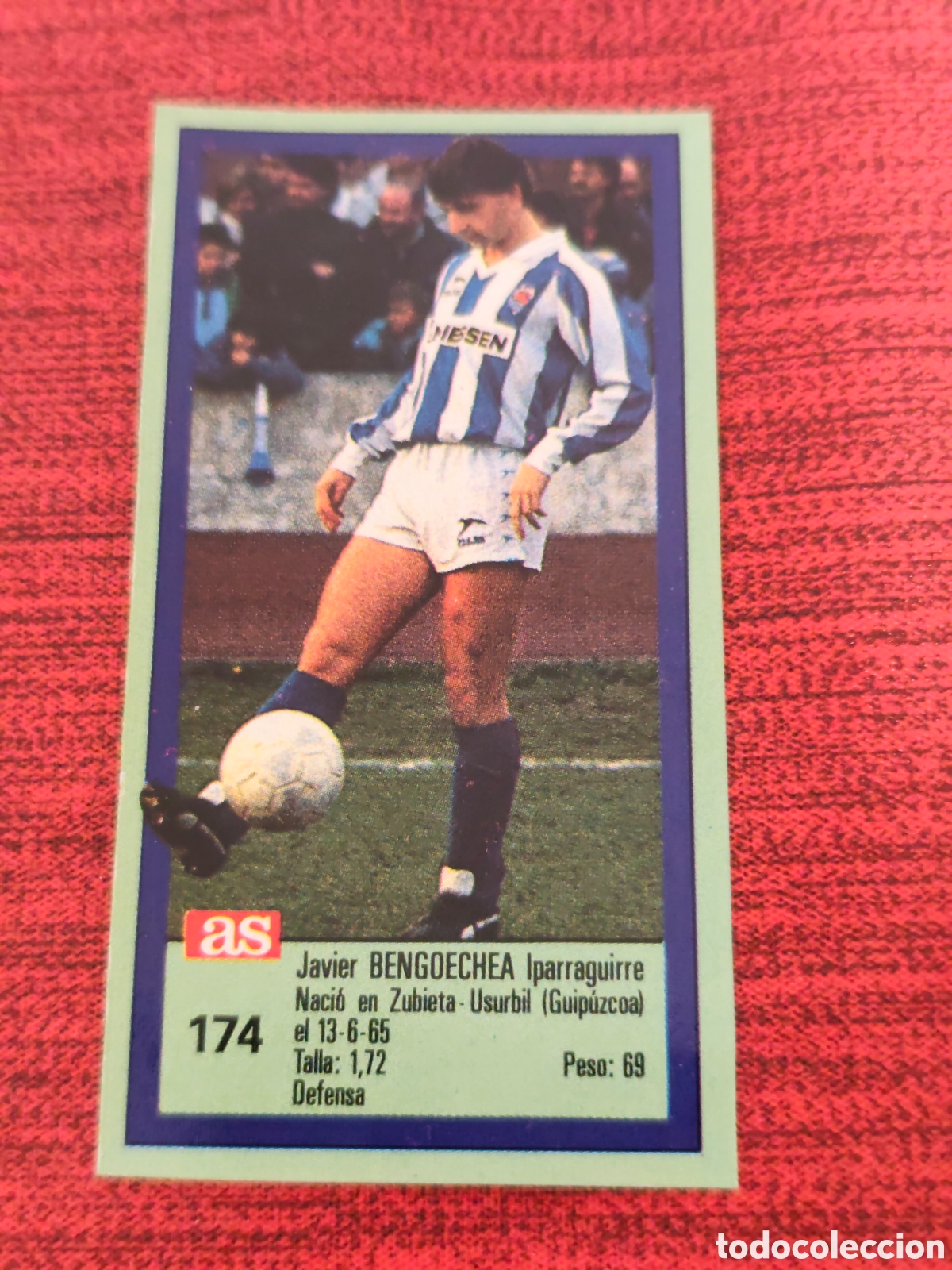 Cromos de f&uacute;tbol: 174 BENGOECHEA REAL SOCIEDAD ASES DE LA LIGA 1989 1990 DIARIO AS