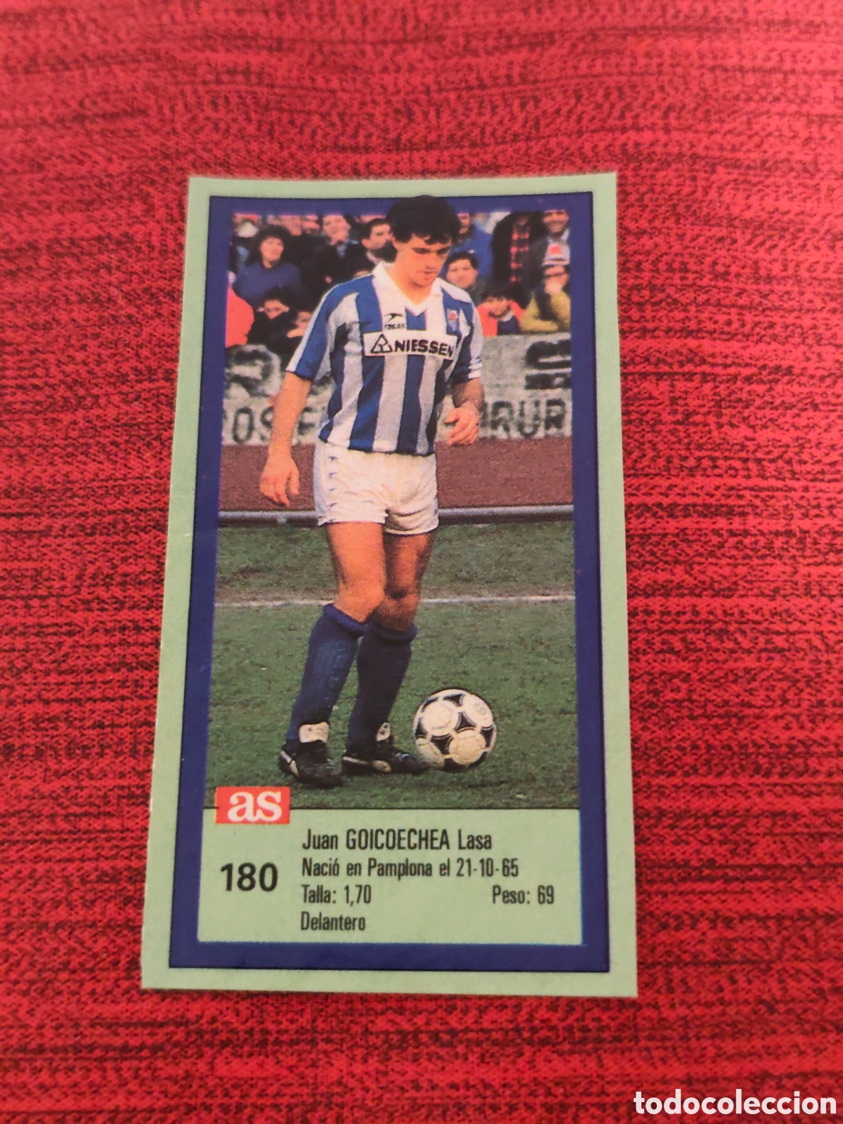 Cromos de f&uacute;tbol: 180 GOICOECHEA REAL SOCIEDAD ASES DE LA LIGA 1989 1990 DIARIO AS
