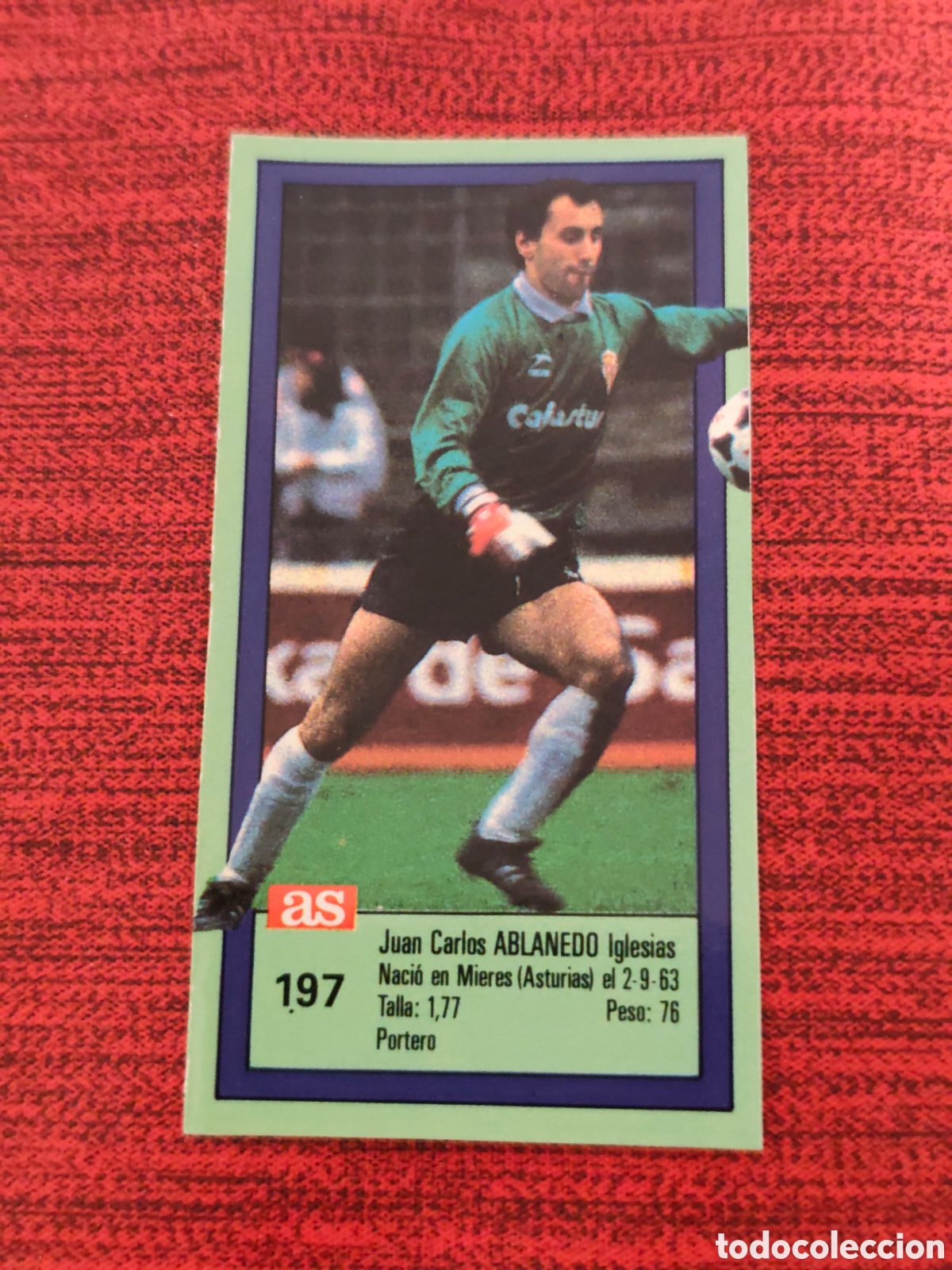 Cromos de f&uacute;tbol: 197 ABLANEDO SPORTING GIJ&Oacute;N ASES DE LA LIGA 1989 1990 DIARIO AS