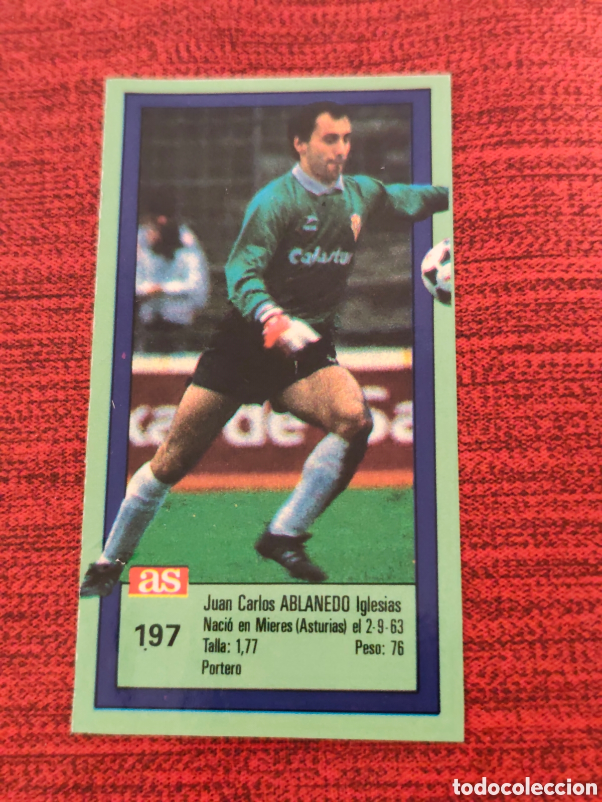 Cromos de f&uacute;tbol: 197 ABLANEDO SPORTING GIJ&Oacute;N ASES DE LA LIGA 1989 1990 DIARIO AS