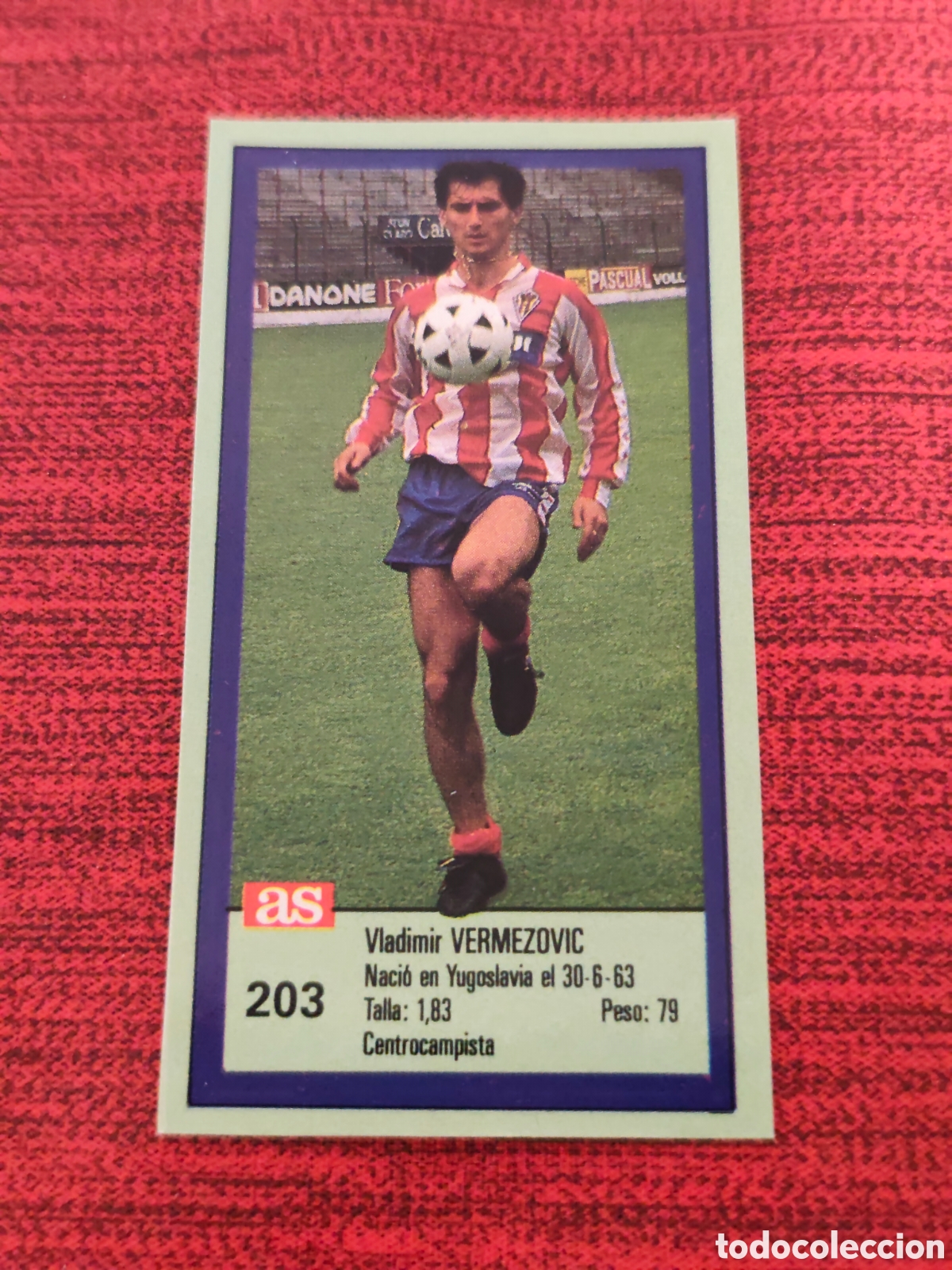 Cromos de f&uacute;tbol: 203 VERMEZOVIC SPORTING GIJ&Oacute;N ASES DE LA LIGA 1989 1990 DIARIO AS
