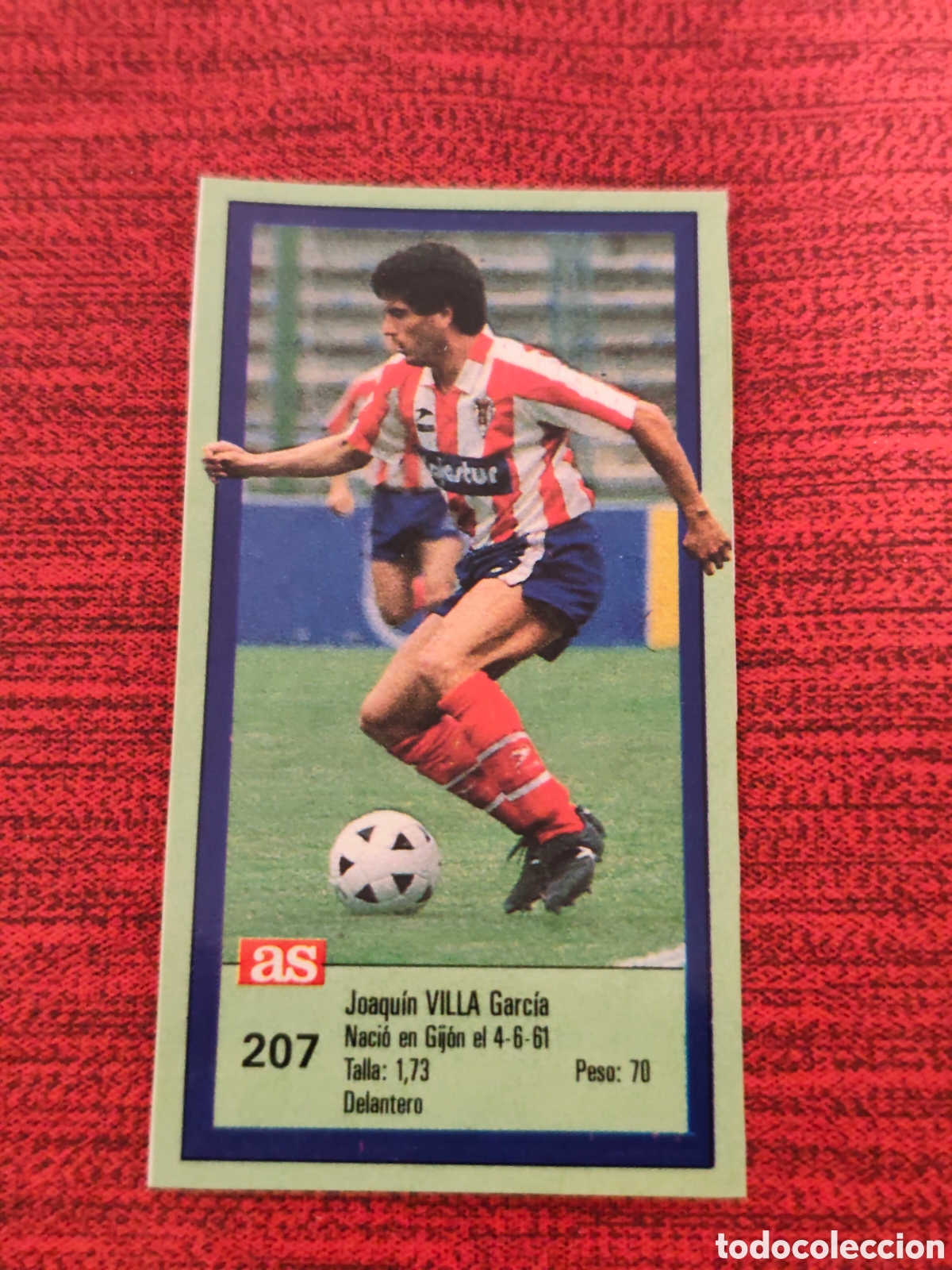 Cromos de f&uacute;tbol: 207 VILLA SPORTING GIJ&Oacute;N ASES DE LA LIGA 1989 1990 DIARIO AS