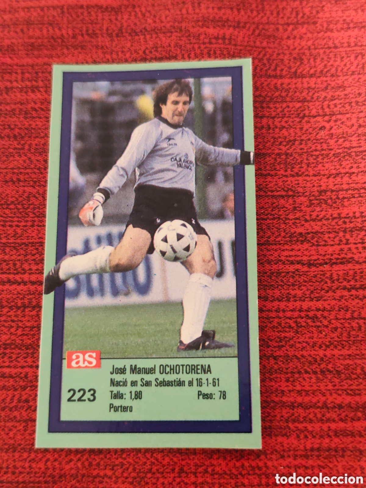 Cromos de f&uacute;tbol: 223 OCHOTORENA VALENCIA ASES DE LA LIGA 1989 1990 DIARIO AS