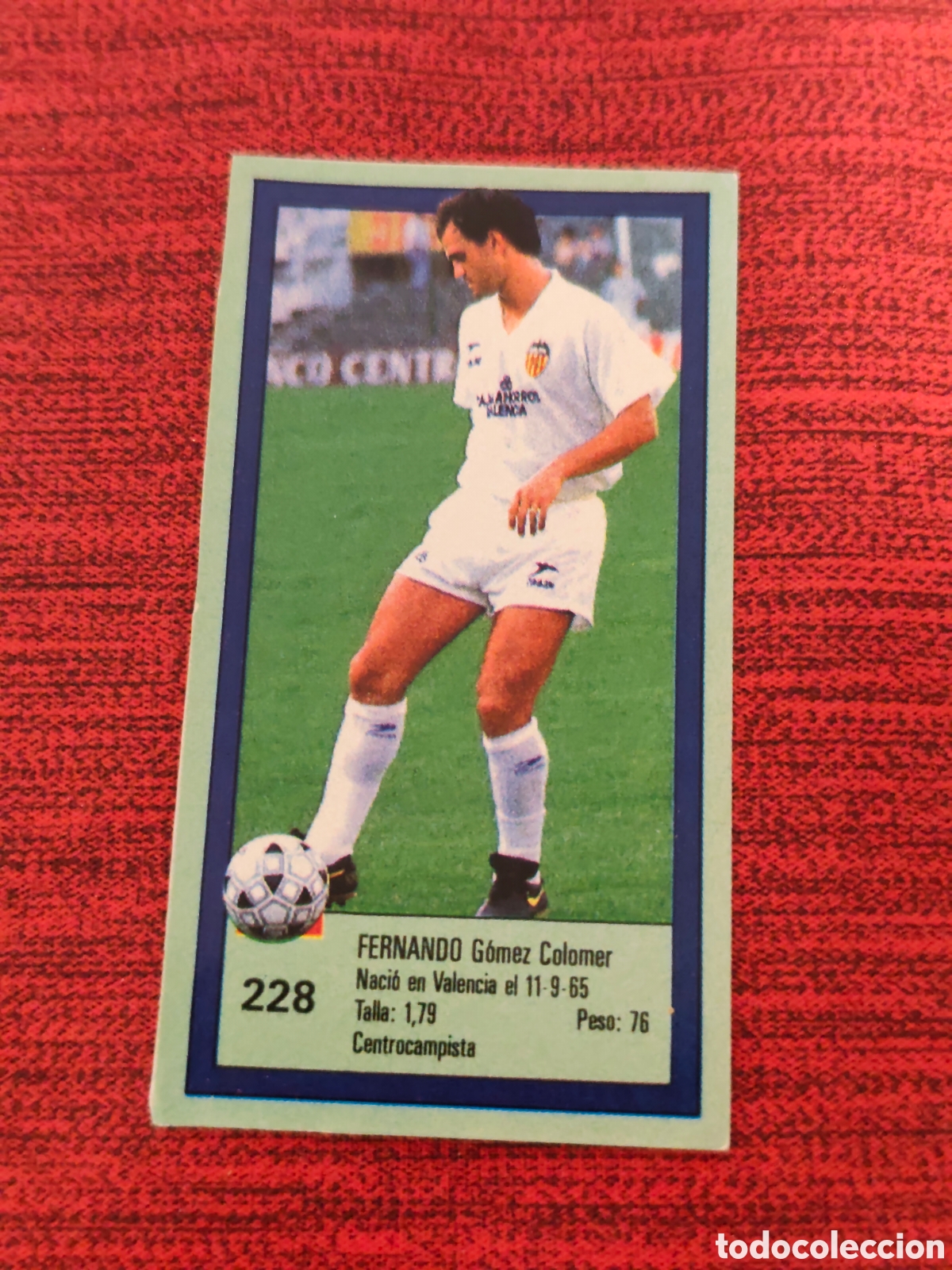Cromos de f&uacute;tbol: 228 FERNANDO VALENCIA ASES DE LA LIGA 1989 1990 DIARIO AS
